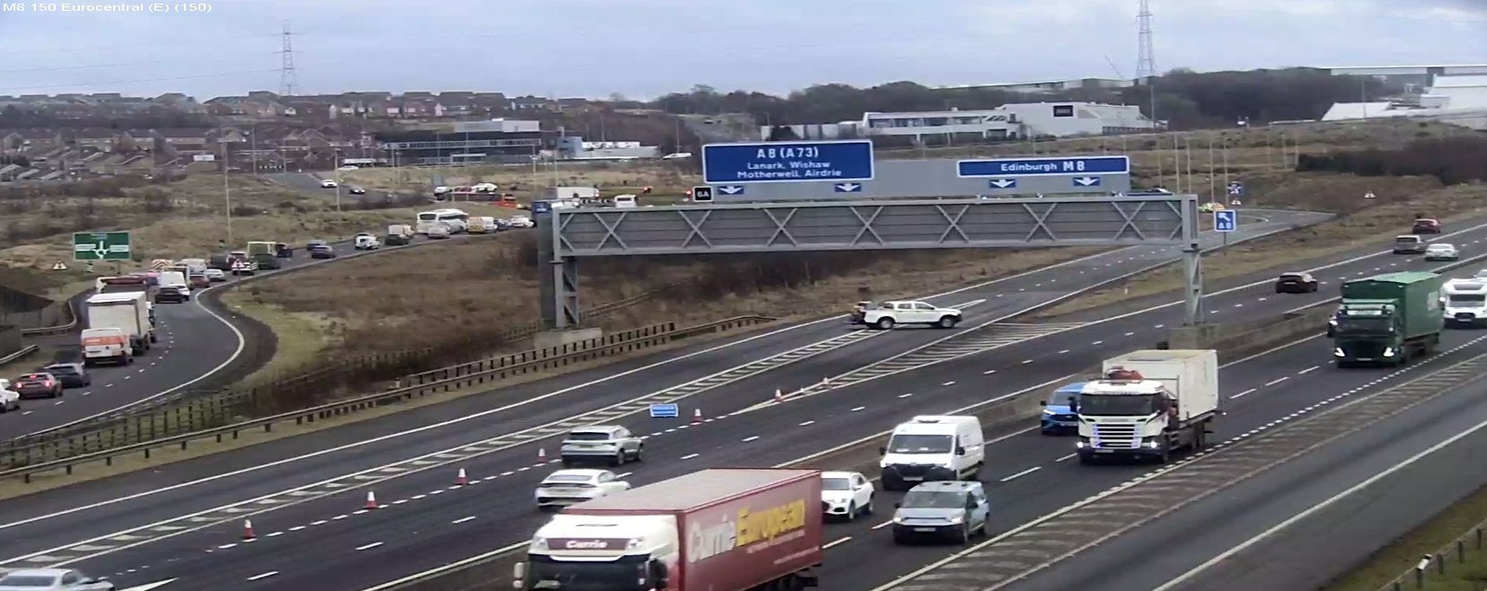 A manhunt is underway on the M8