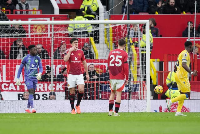 Manchester United slumped to their seventh Premier League home defeat of the season on Sunday (Martin Rickett/PA)