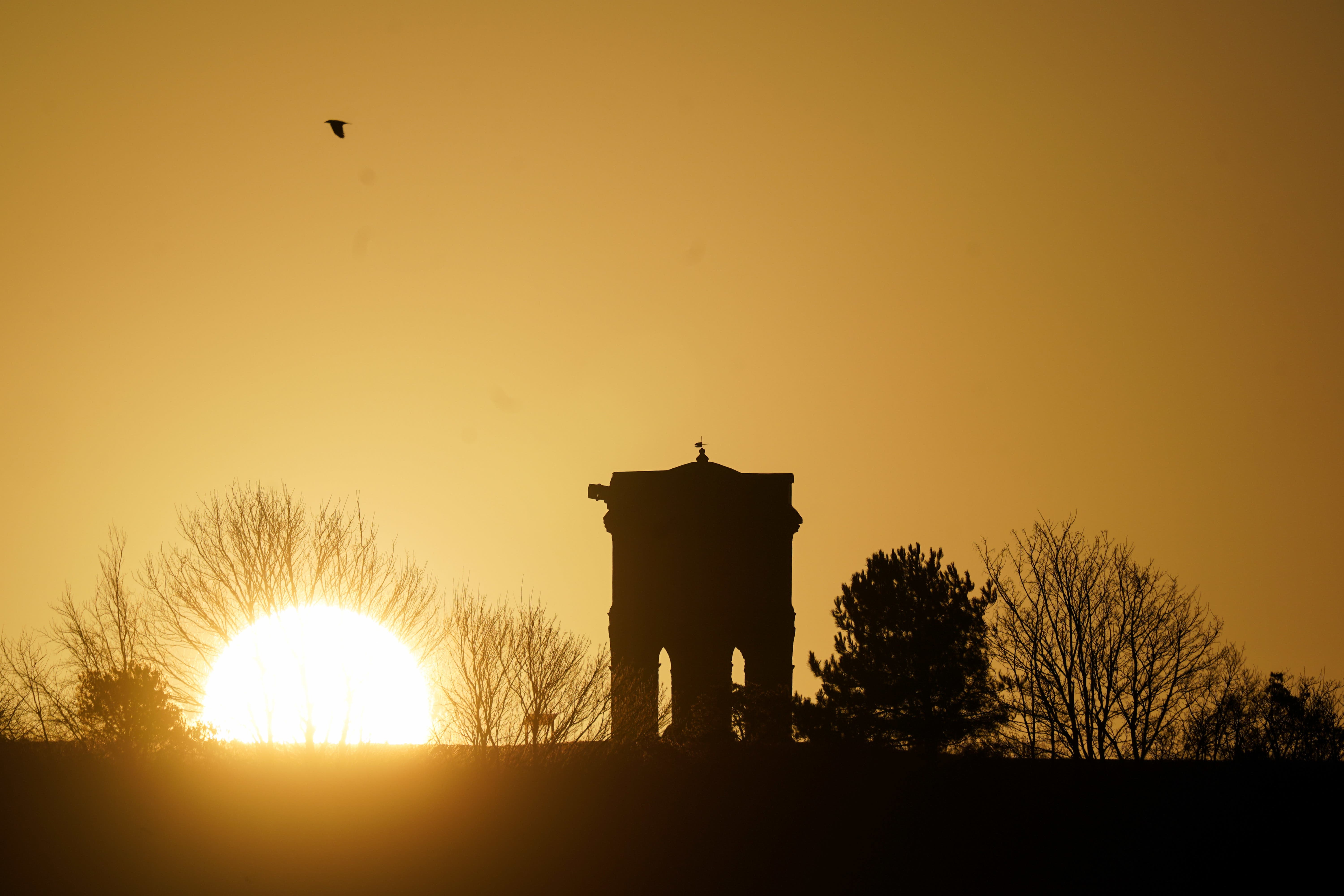 Frequent high pressure over the UK in January brought long periods of clear skies for many (Jacob King/PA)