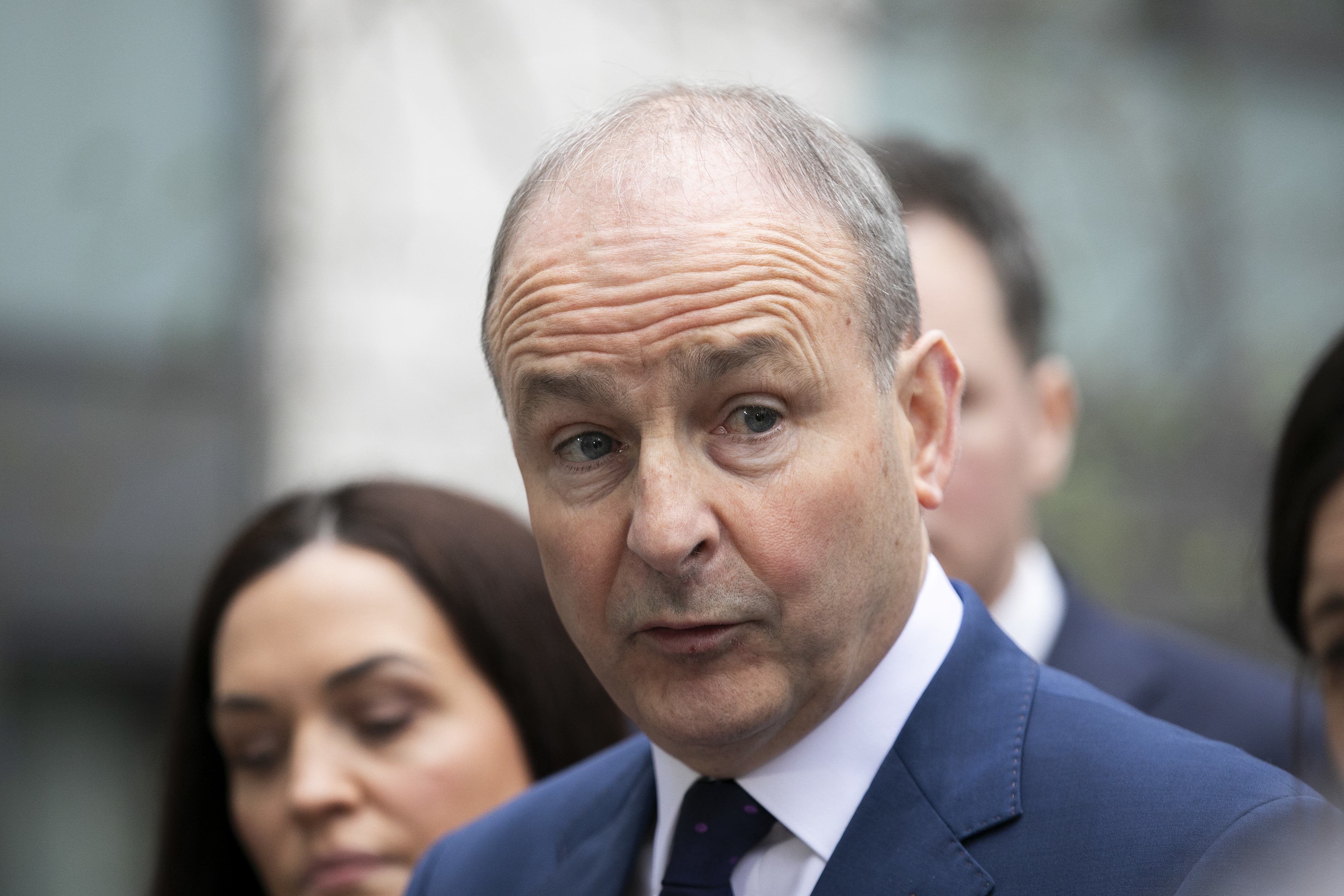 Taoiseach Micheal Martin has urged caution in response to President Trump’s tariff announcement (Gareth Chaney/PA)