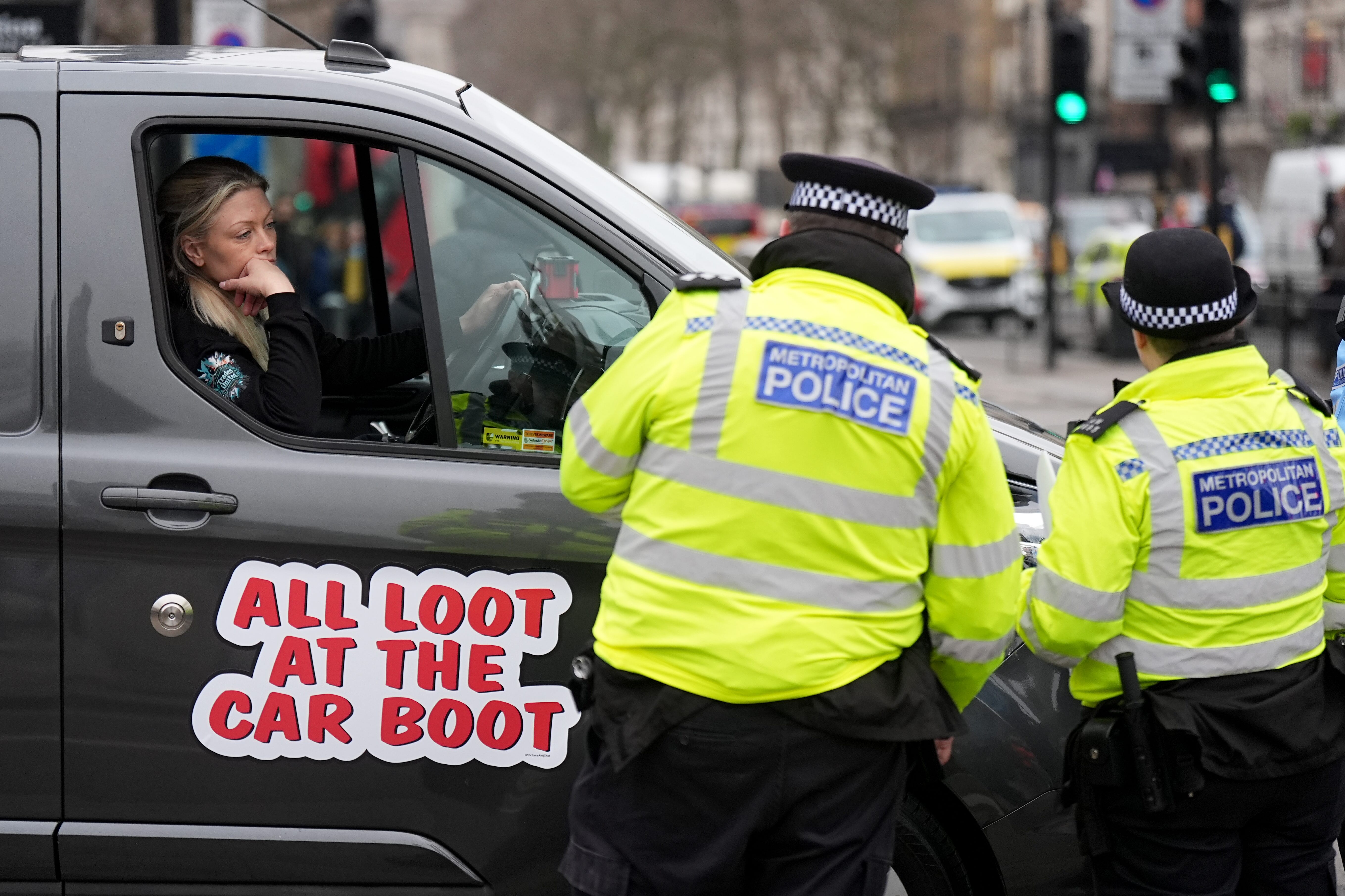 The rally aims to draw attention to tool theft (Aaron Chown/PA)