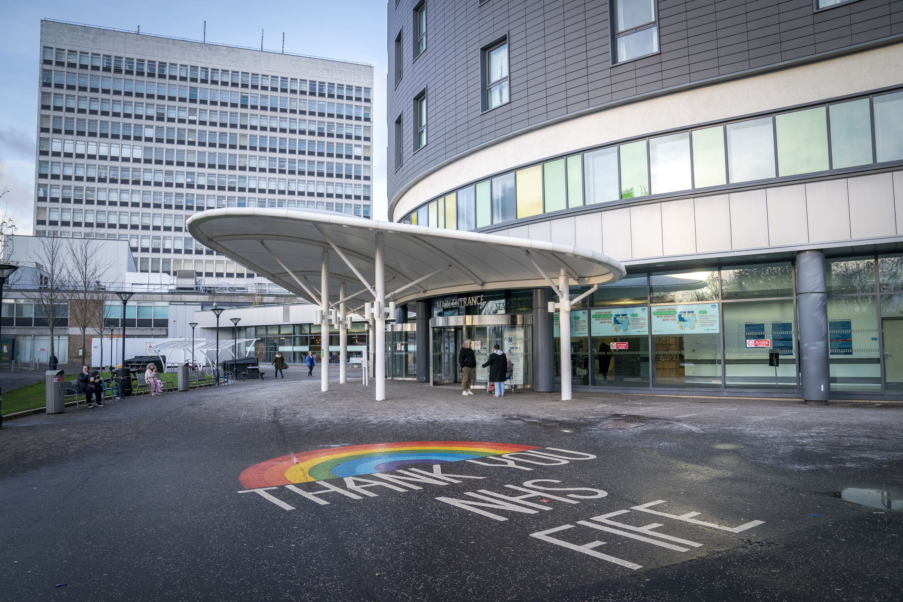 Main entrance to the NHS Fife Victoria Hospital in Kirkcaldy, Fife (Jane Barlow/PA)