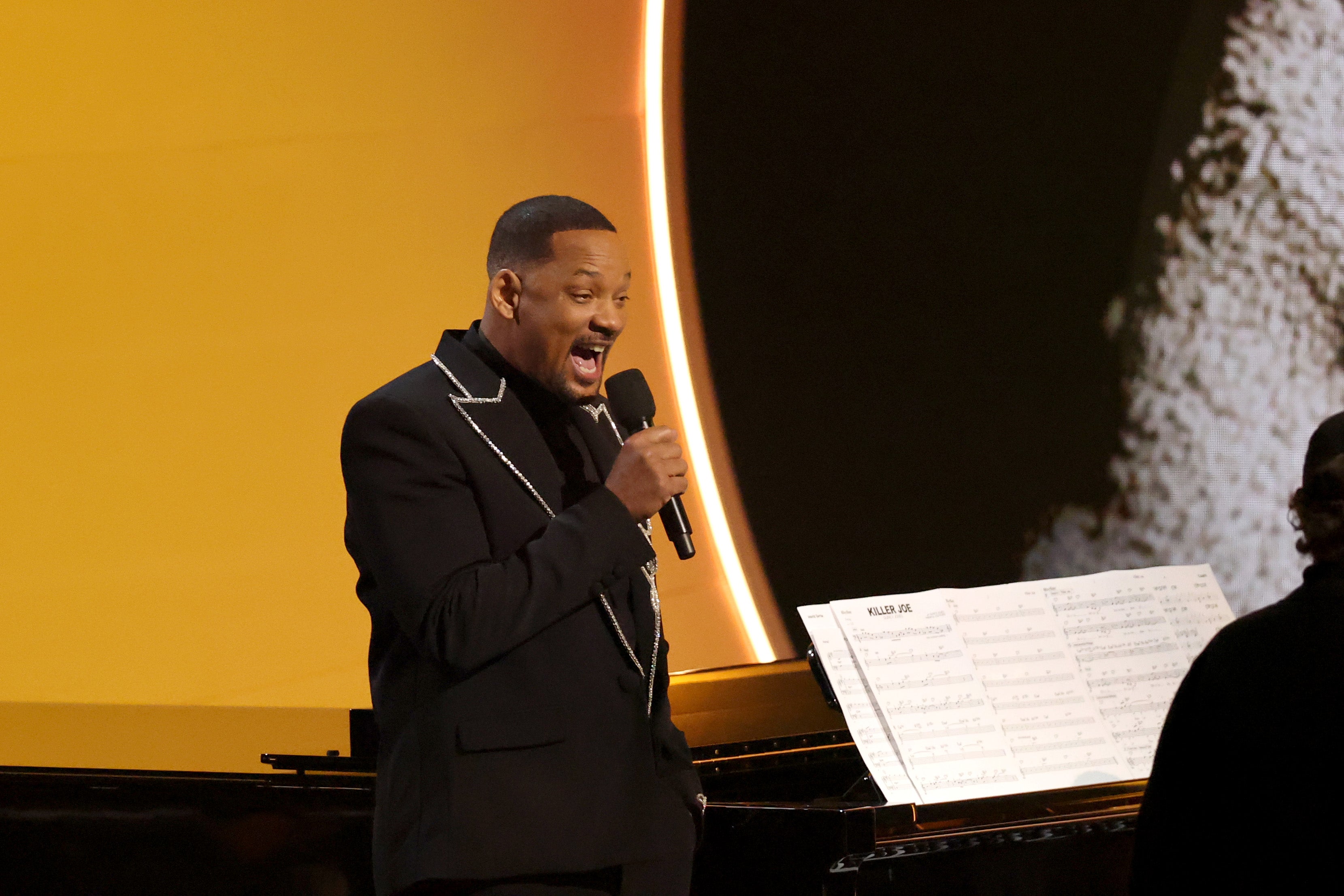 Will Smith onstage at the 2025 Grammys