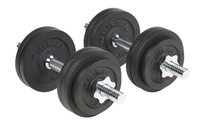 Mirafit cast iron adjustable dumbbells