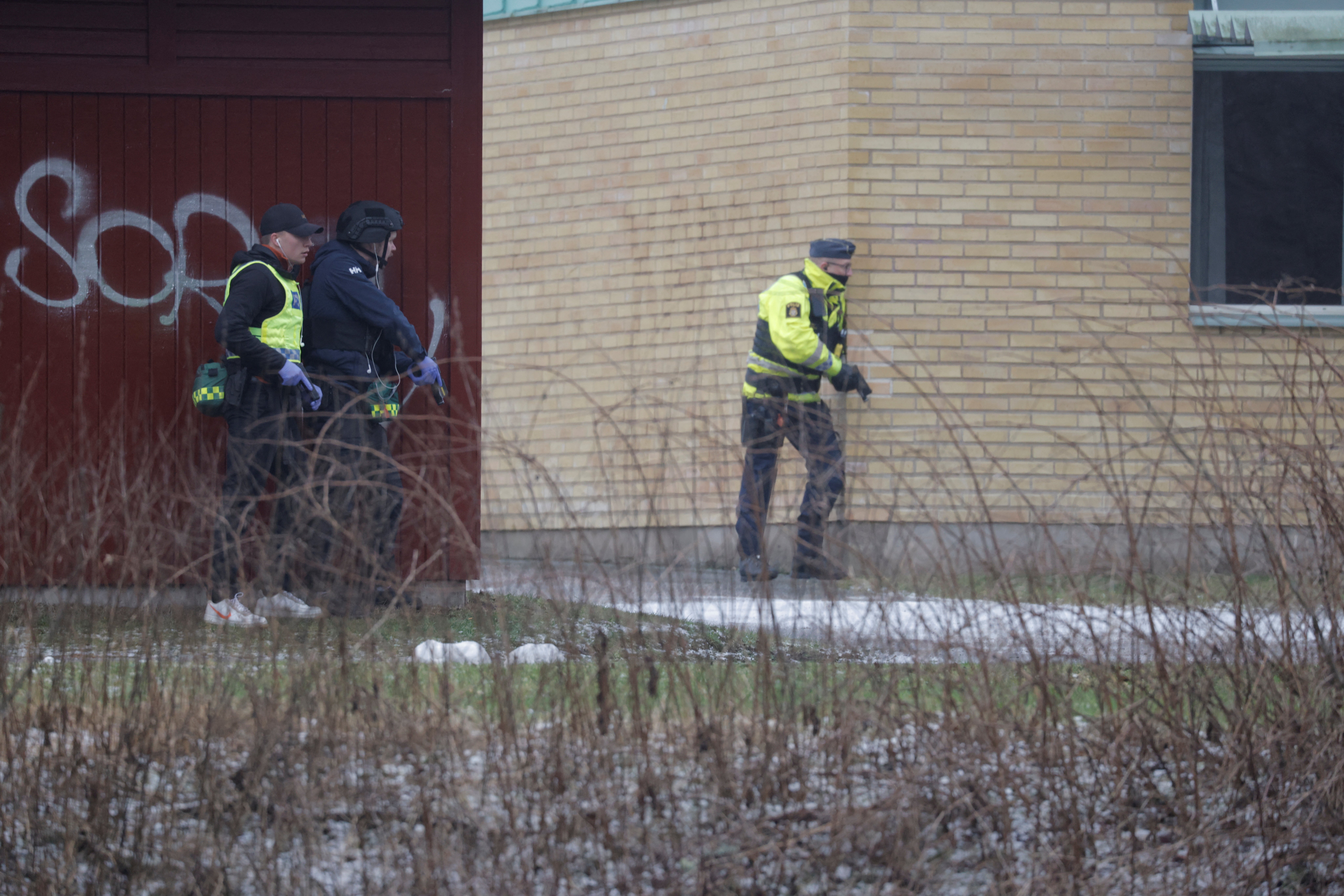 Police stormed the Risbergska School in Orebro and exchanged fire with the gunman