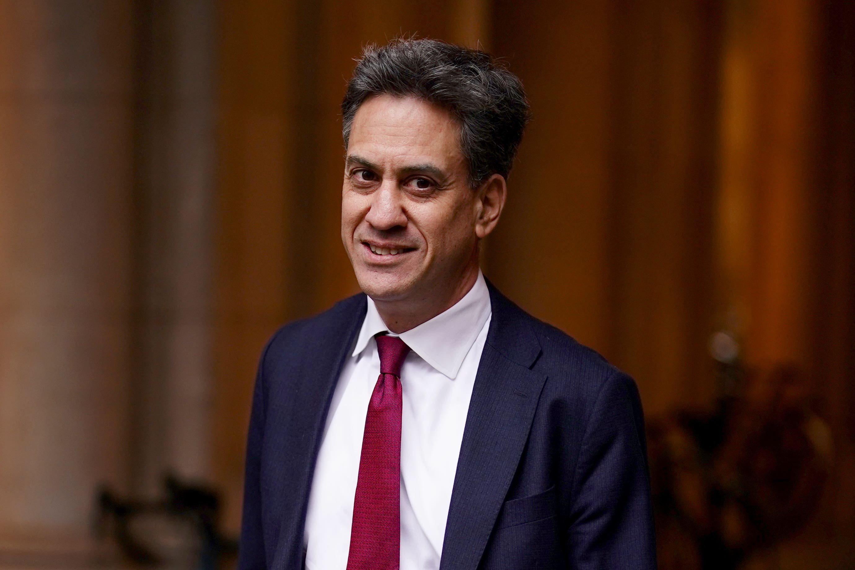 Energy Secretary Ed Miliband said the Tories opposed things that would bring down bills (Jordan Pettitt/PA)