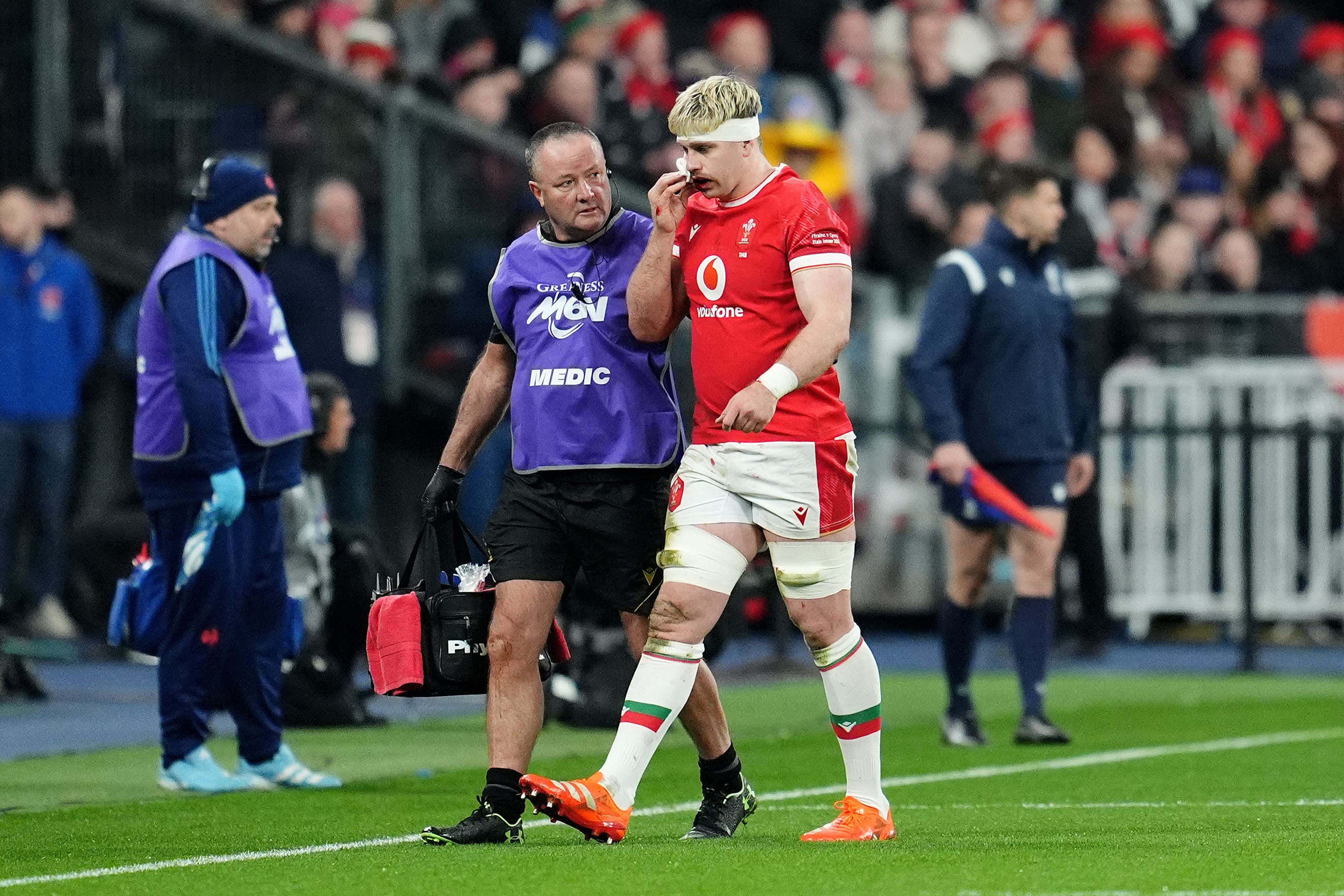 Wales are hopeful on Aaron Wainwright’s prospects of facing Italy (Adam Davy/PA)