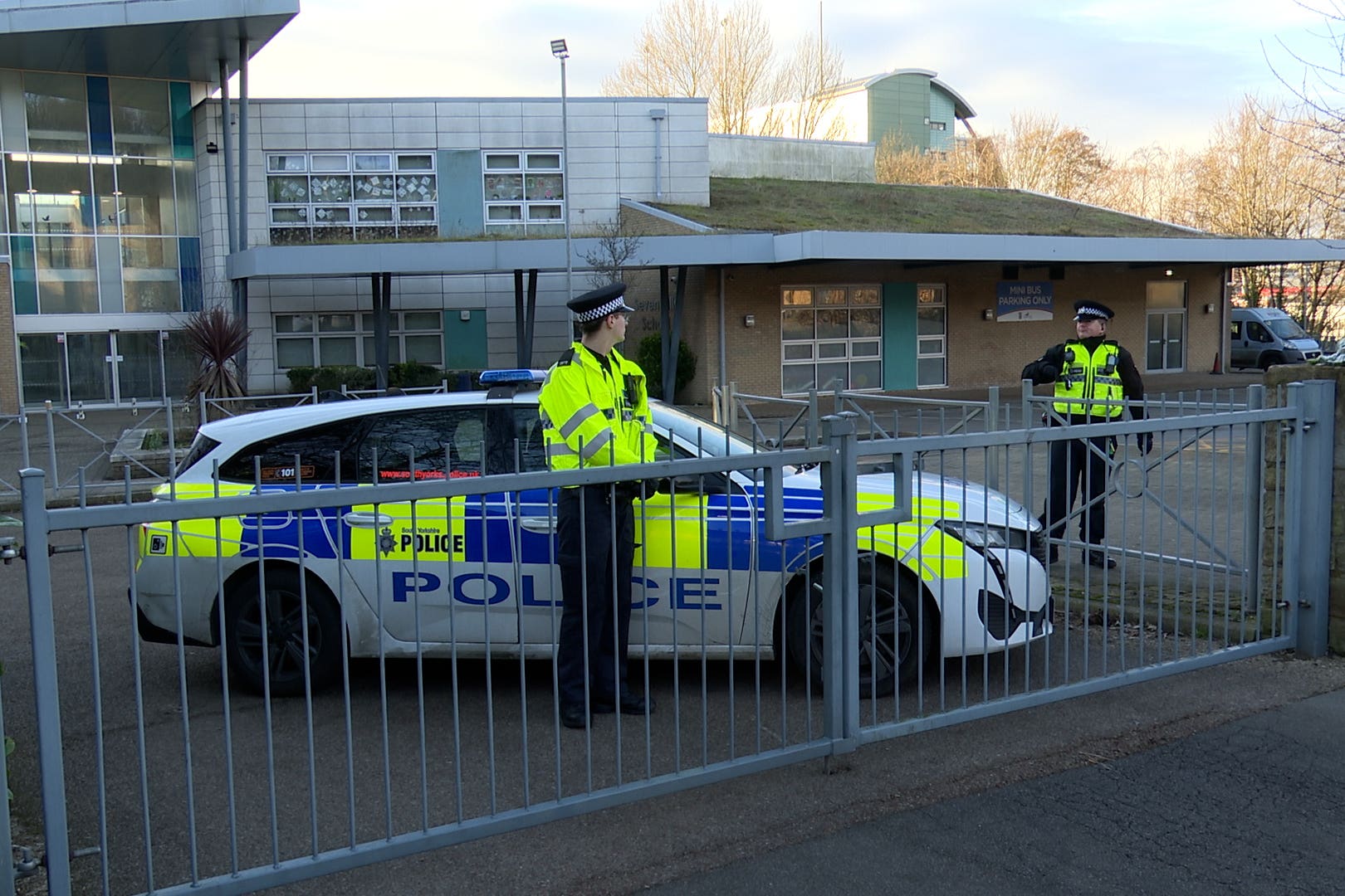 The incident took place at All Saints Catholic High School, on Granville Road in Sheffield, South Yorkshire (Richard McCarthy/PA)