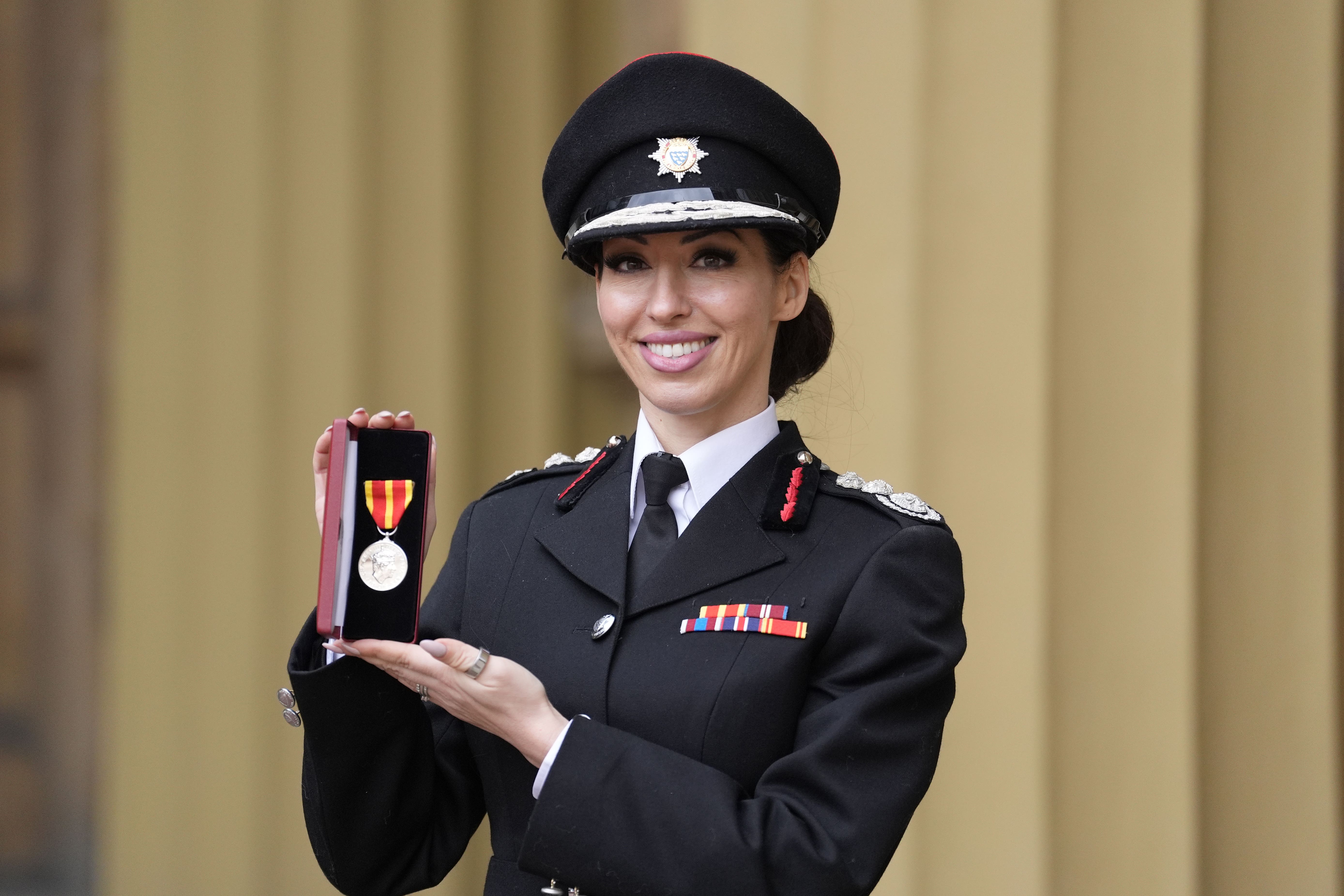 Sabrina Cohen-Hatton, who battled her way out of homelessness as a teenager to become a distinguished firefighter and an adviser to the Prince of Wales, has been honoured by the King (Andrew Matthews/PA)