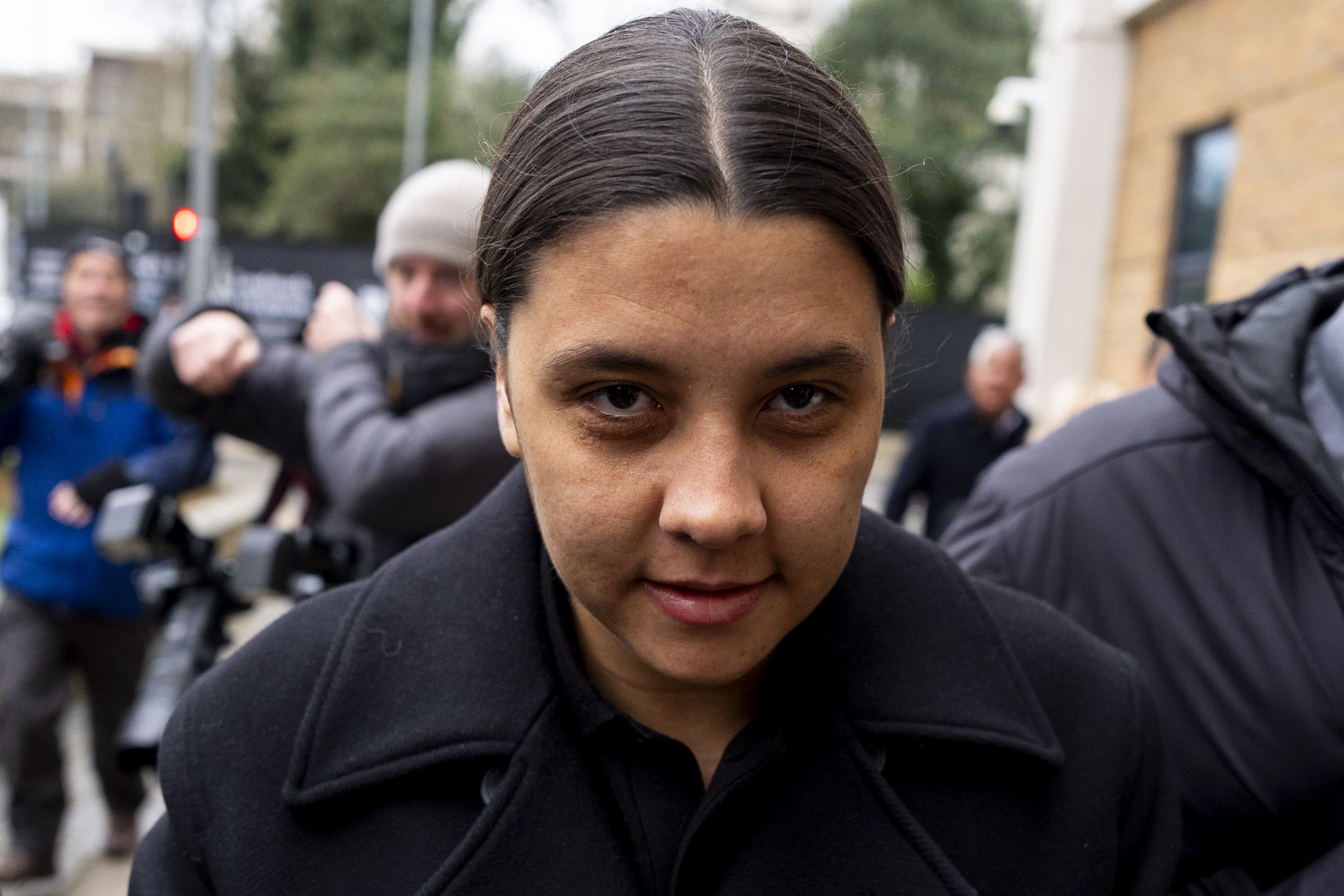 Chelsea and Australia striker Sam Kerr arrives at Kingston Crown Court (Jordan Pettitt/PA)