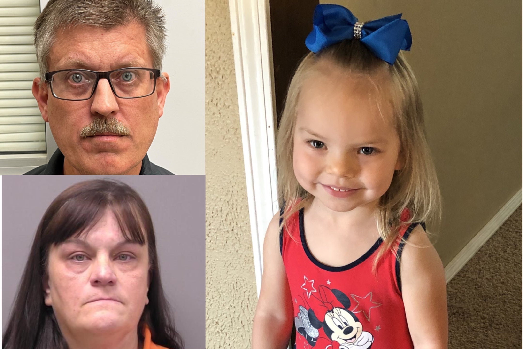 The adoptive parents of Kennedy Schroer, whose birth name was Natalie Garcia, were arrested five months after the little girl's remains were found buried in a backyard in Rose Hill, Kansas