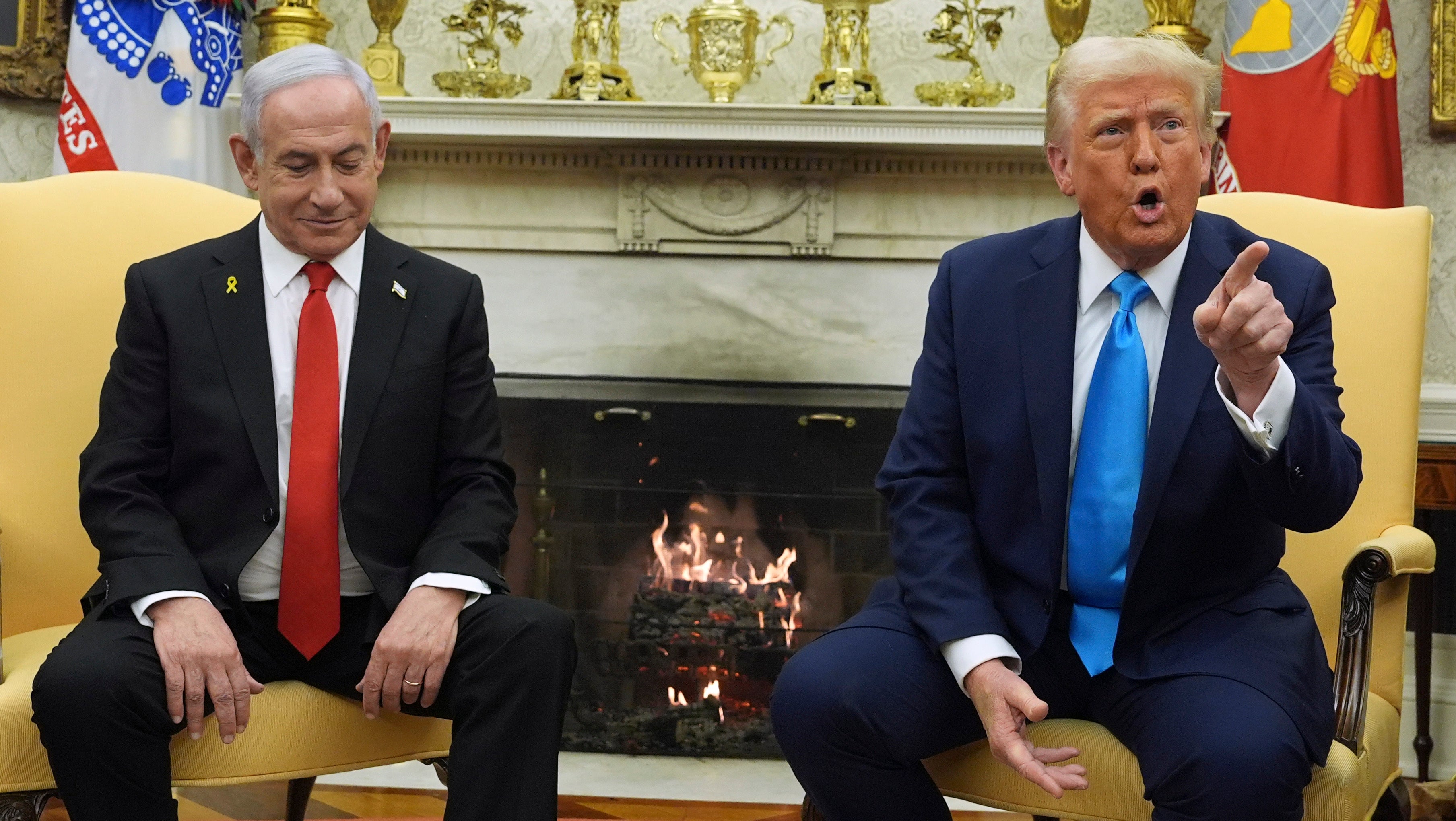 President Donald Trump made his announcement during a meeting with Israel's Prime Minister Benjamin Netanyahu in the Oval Office