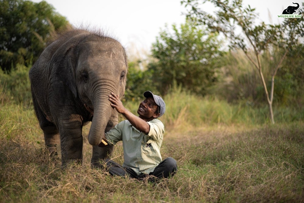 Bani with her caregiver