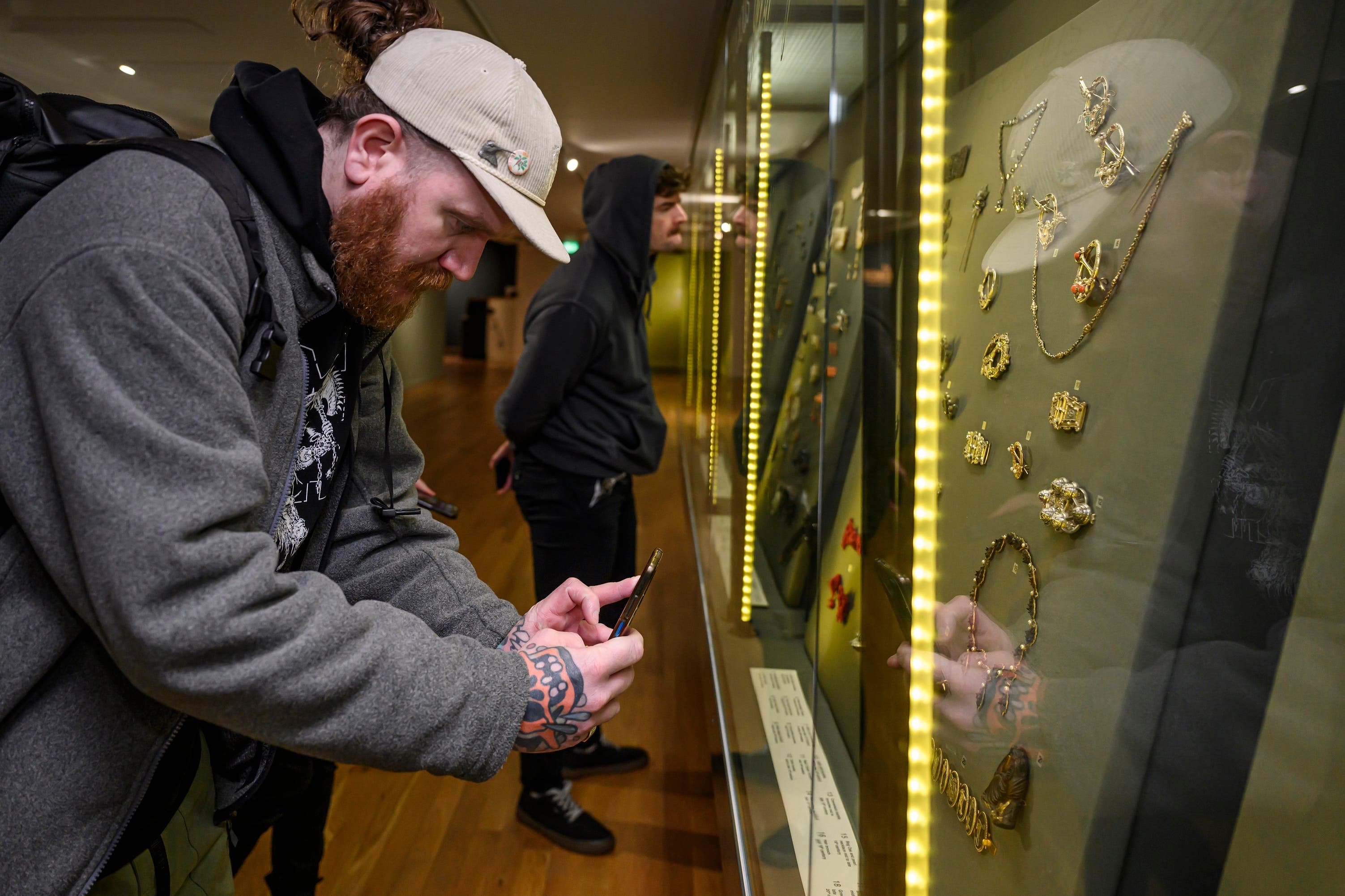 Alex Johnston from Skullduggery Tatu at the Ulster Museum (Neil Harrison/PA)