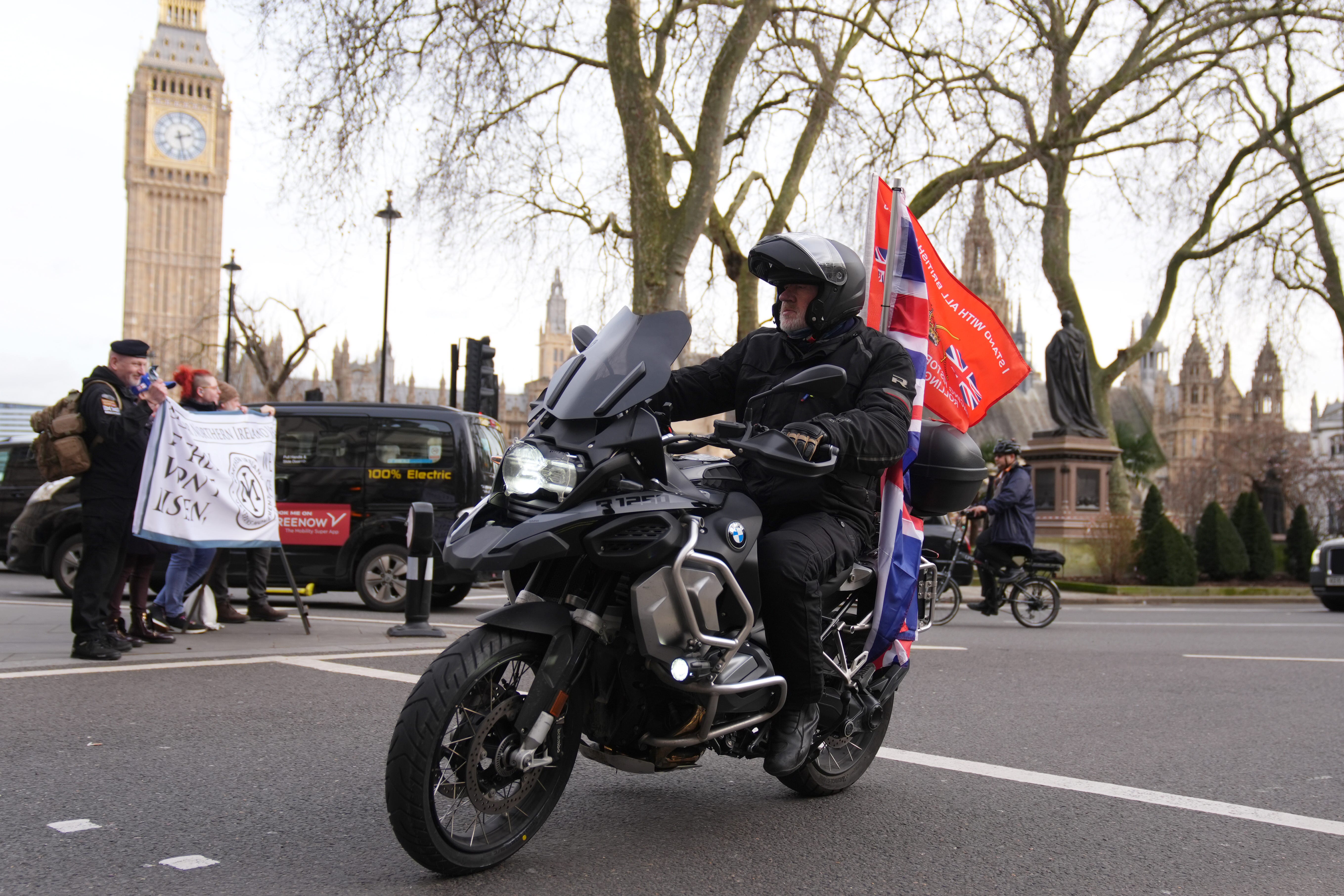 Veterans of the British military who served in Northern Ireland during The Troubles march along Westminster, central London (Ben Whitley/PA)