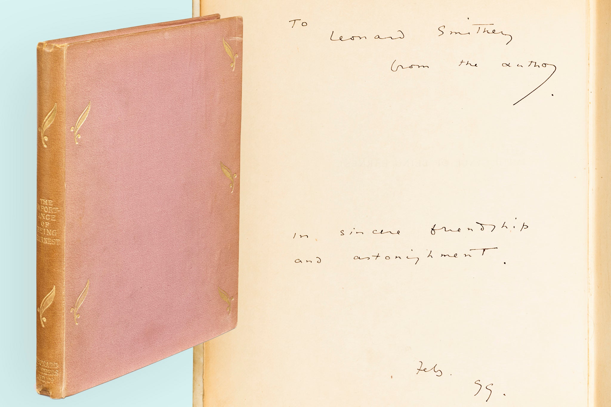 A first edition of ‘The Importance of Being Earnest’ has a high estimate of £150,000