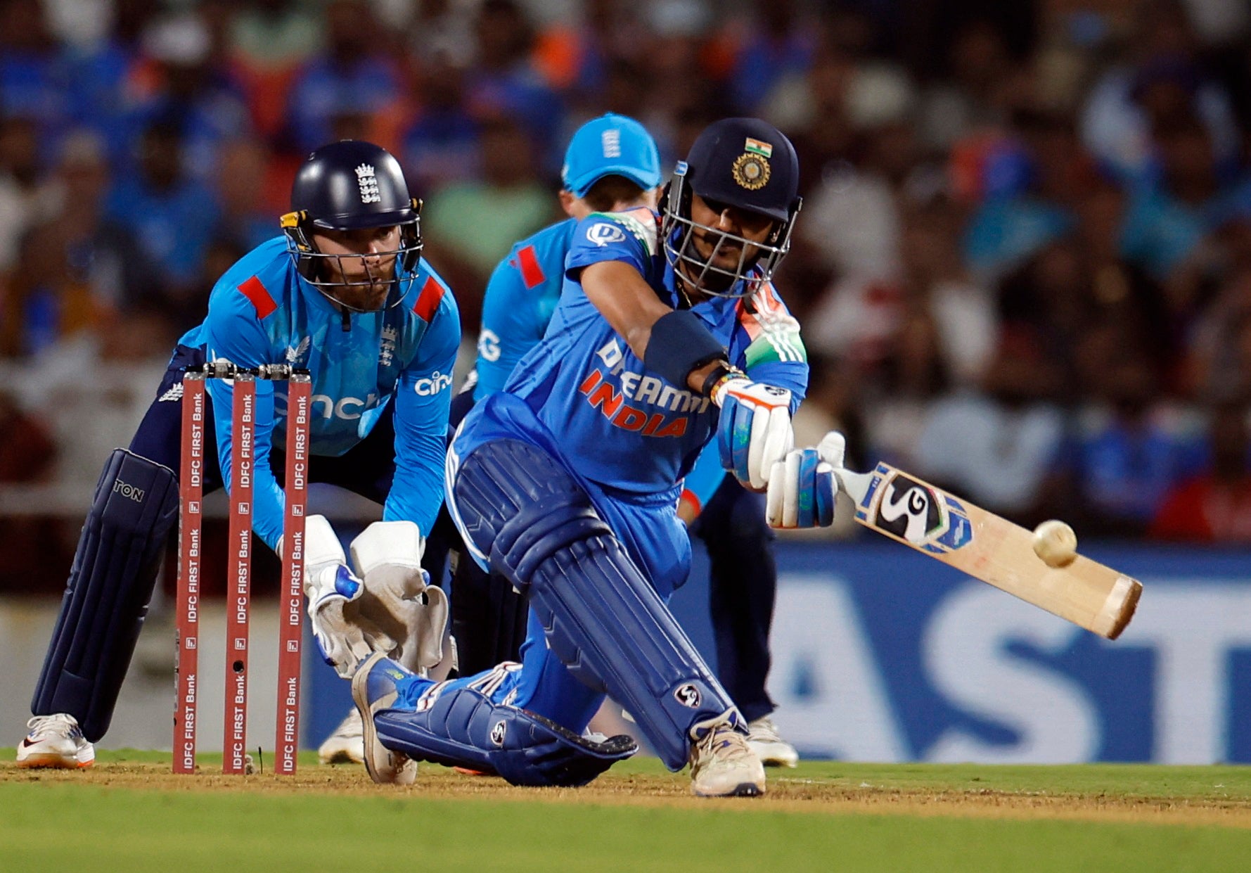 Axar Patel produced some destructive hitting for India