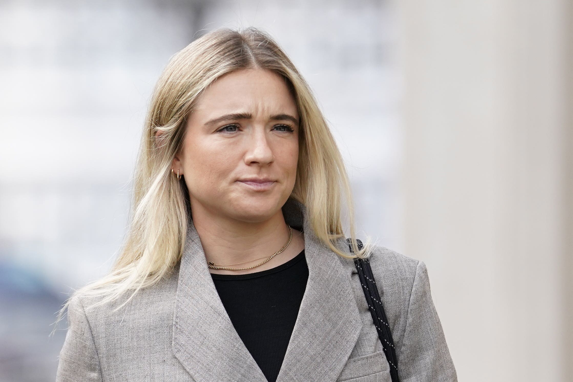 Kristie Mewis appeared in court to give evidence in the trial of her partner, Chelsea and Australia striker Sam Kerr, who is accused of causing racially aggravated harassment (Andrew Matthews/PA)