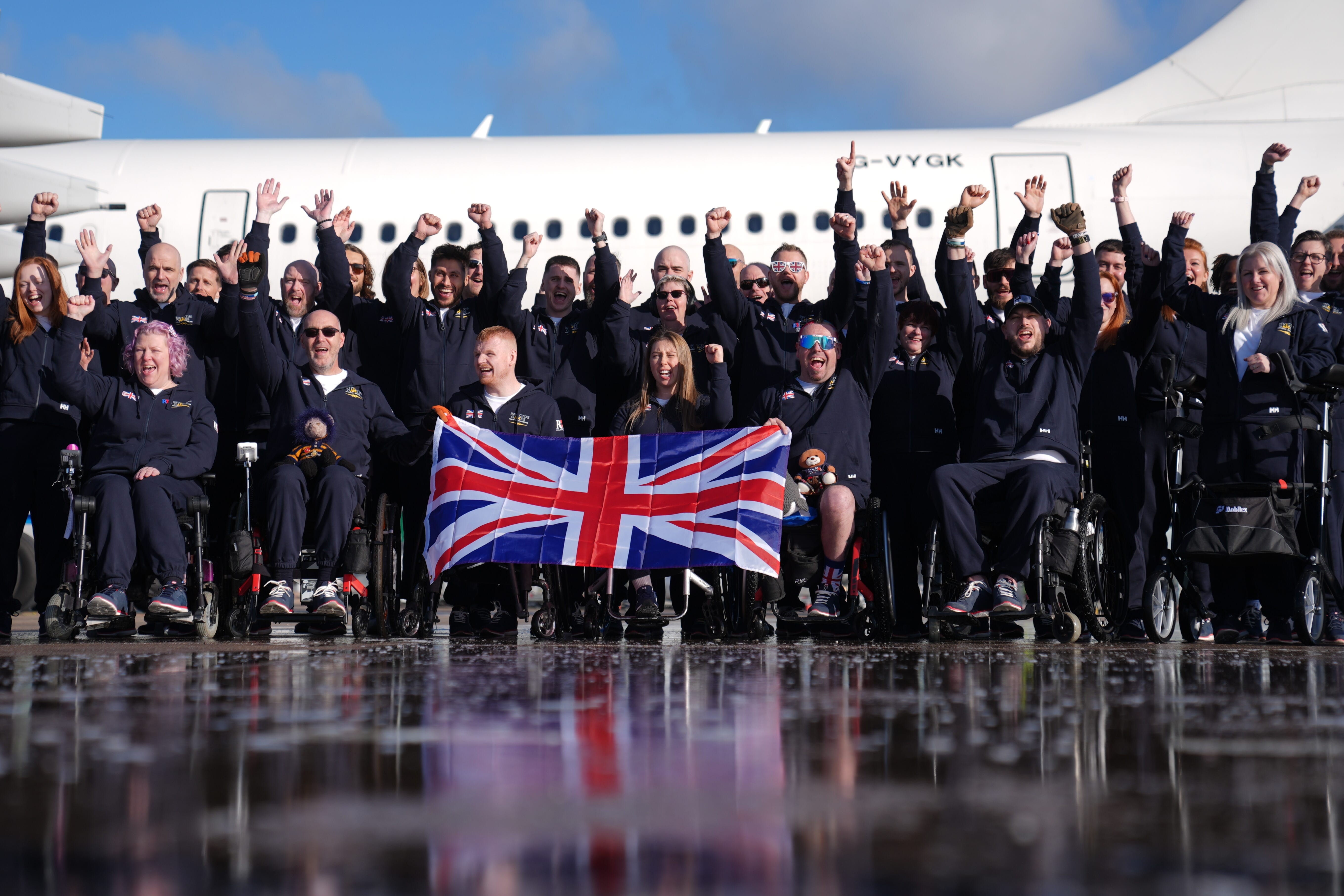 Members of the Royal British Legion’s Team UK (Joe Giddens/PA)