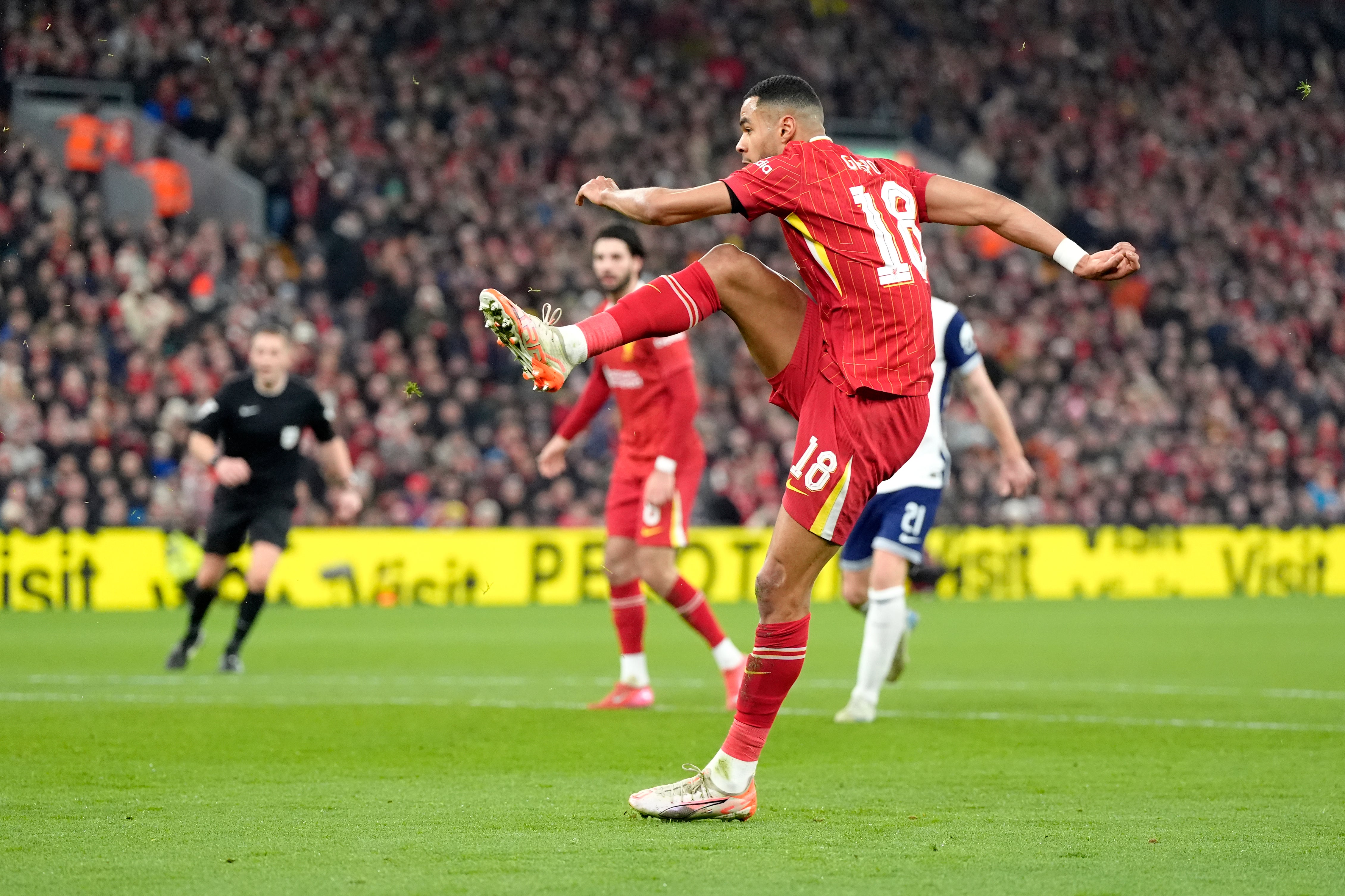 Cody Gakpo scored the opening goal of the game as Liverpool exerted plenty of pressure on Spurs