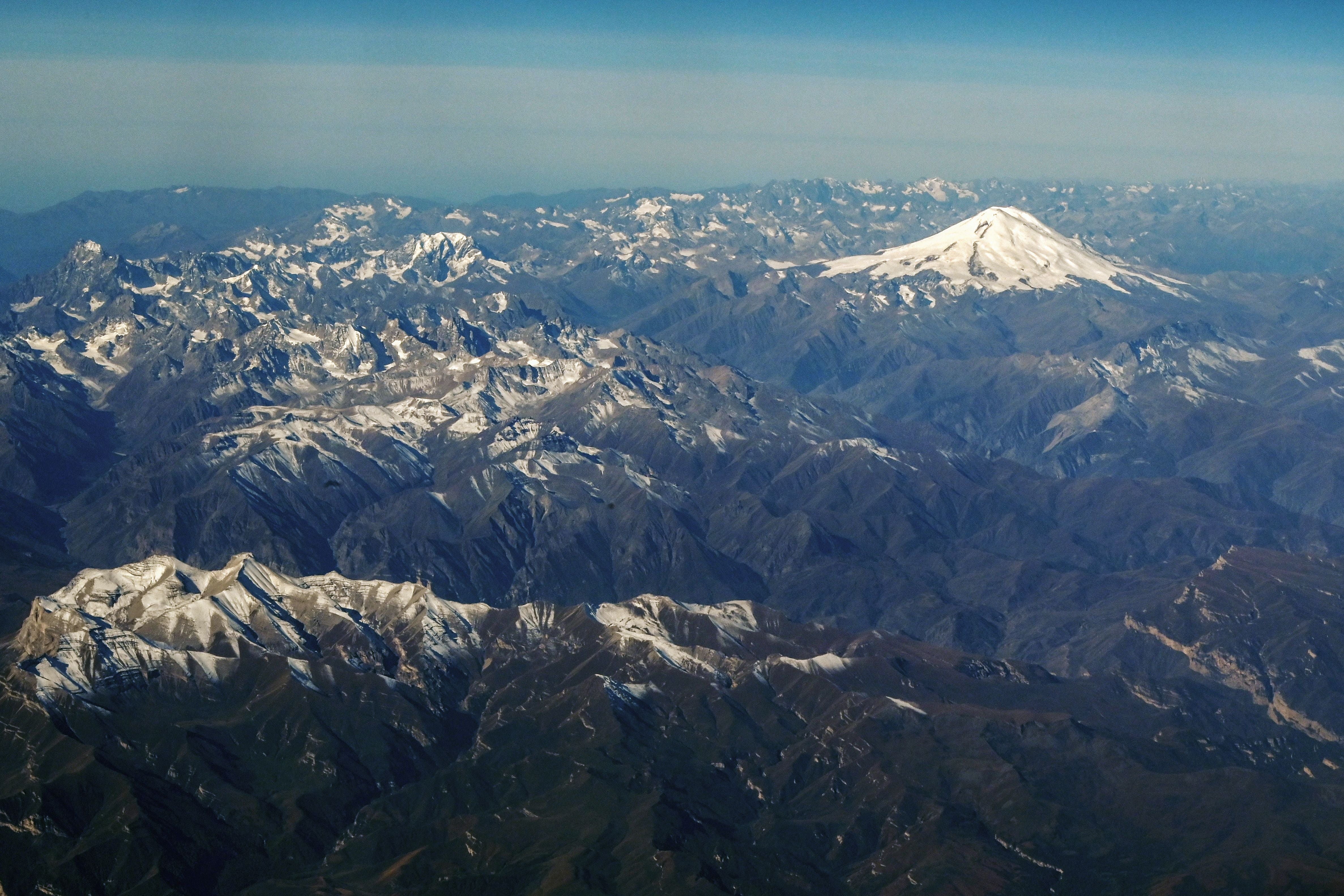 Aerial view of the Caucasus mountains