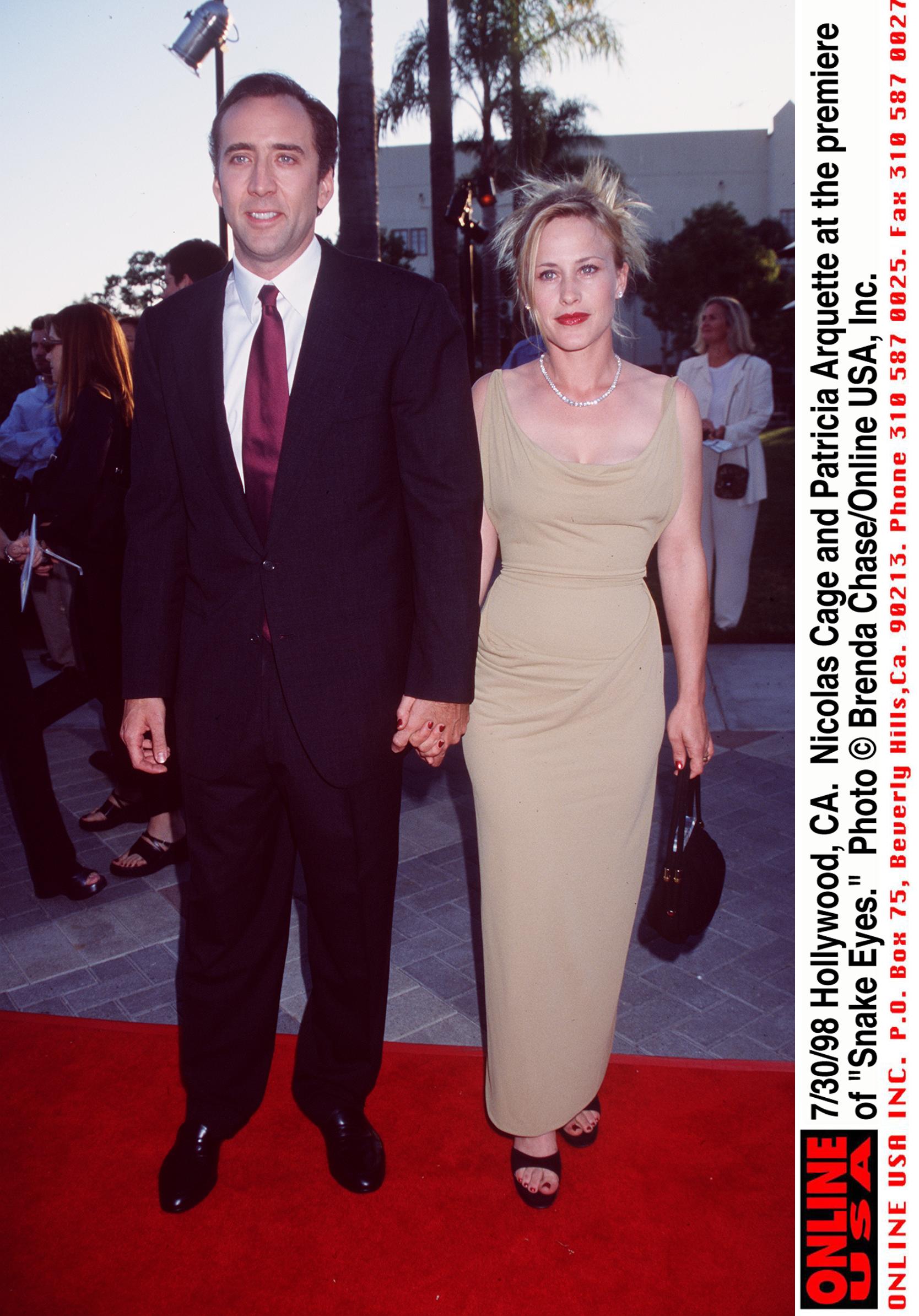 Nicolas Cage and Patricia Arquette at the premiere of 