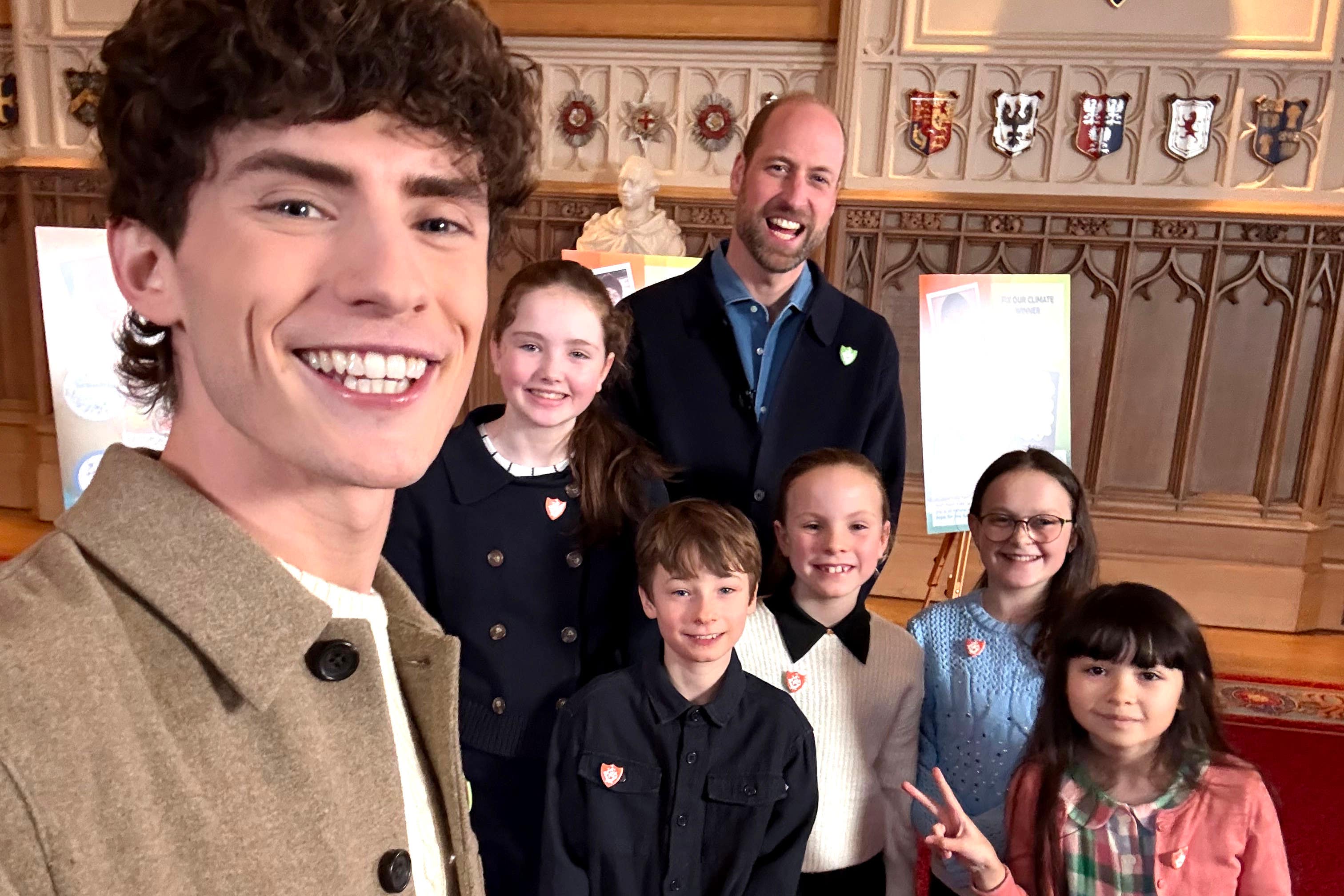 The competition winners attended a special reception held at Windsor Castle (Kensington Palace/PA)