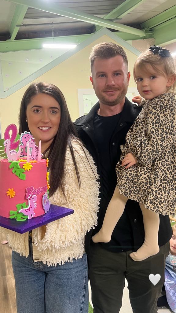 Victoria and Kyle Buckley with their daughter