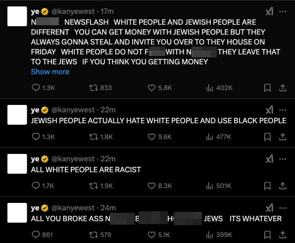 The all-caps rant continued over dozens of posts