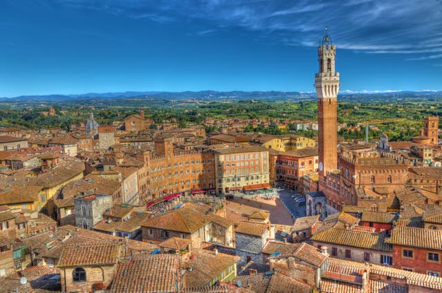 <p>The main square of Siena in Tuscany, Italy </p>