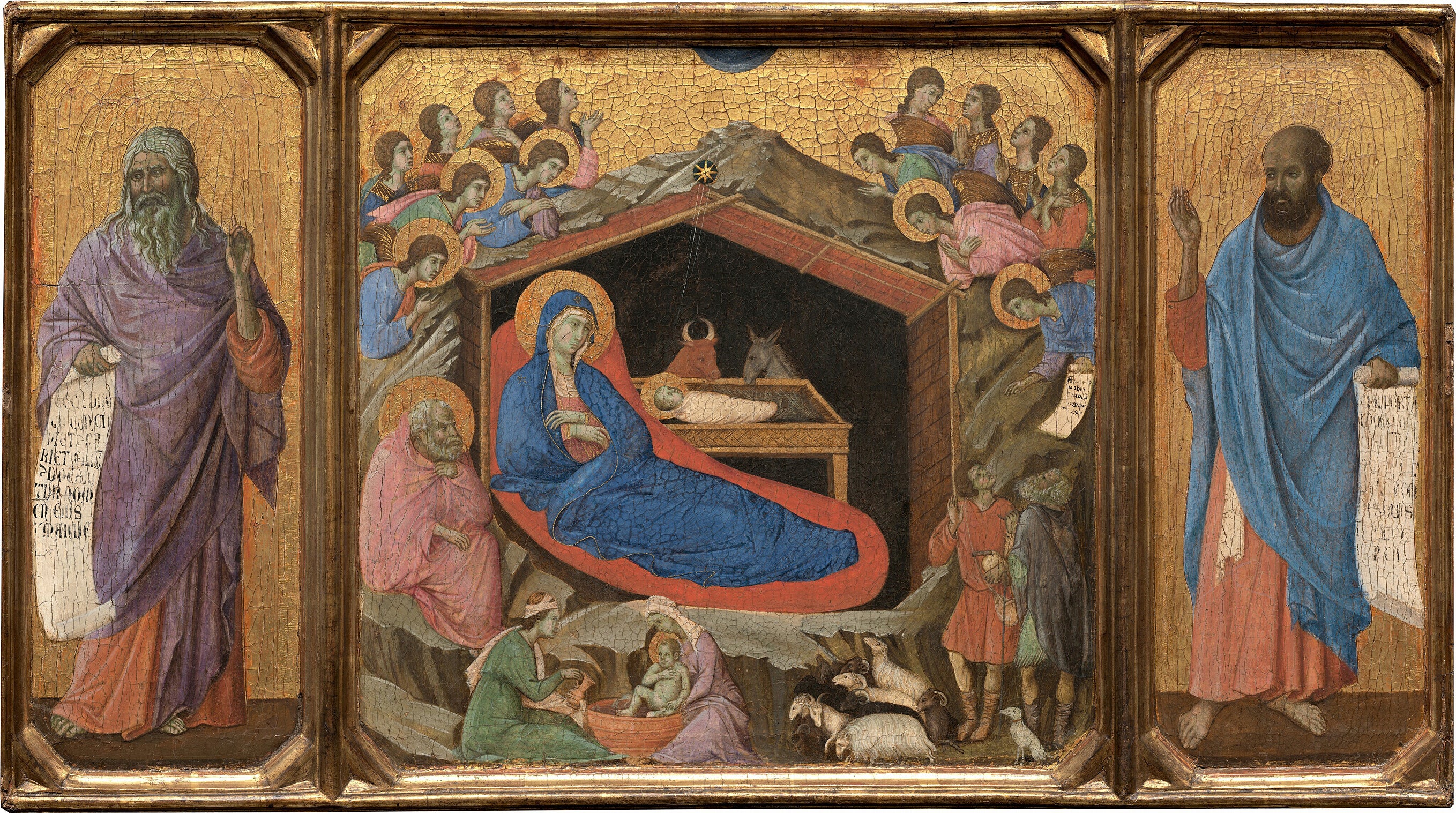 ‘The Nativity with the Prophets Isaiah and Ezekiel’ by Duccio