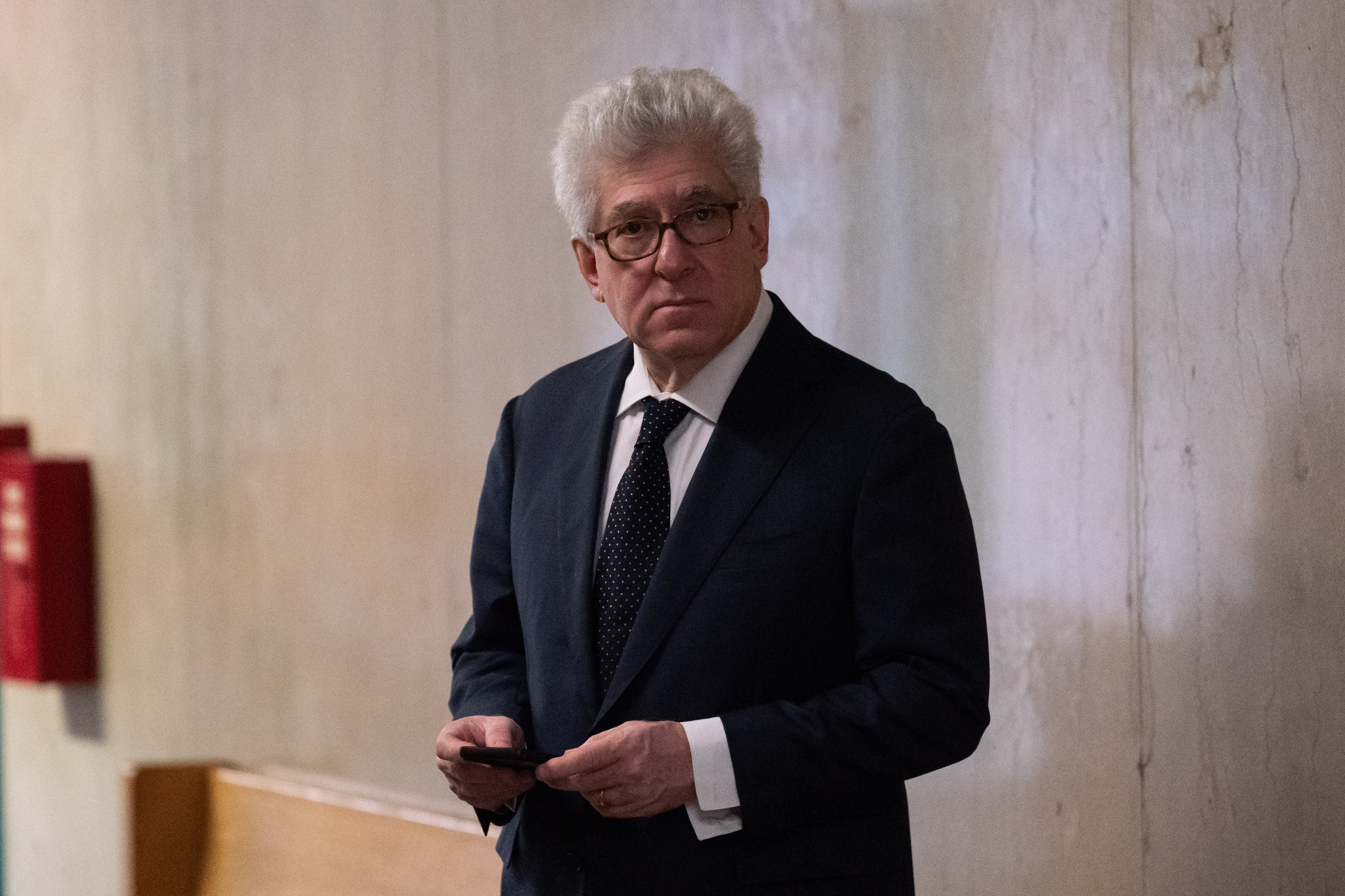 Bookseller Glenn Horowitz, seen here during his Manhattan criminal trial, claims Don Henley is liable for intentional infliction of emotional distress for accusing him of theft