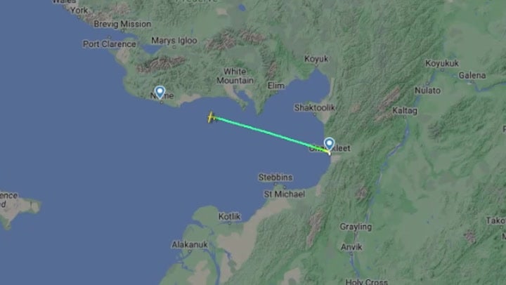 Flight tracker captures moment Bering Air plane with 10 on board disappears over Alaska