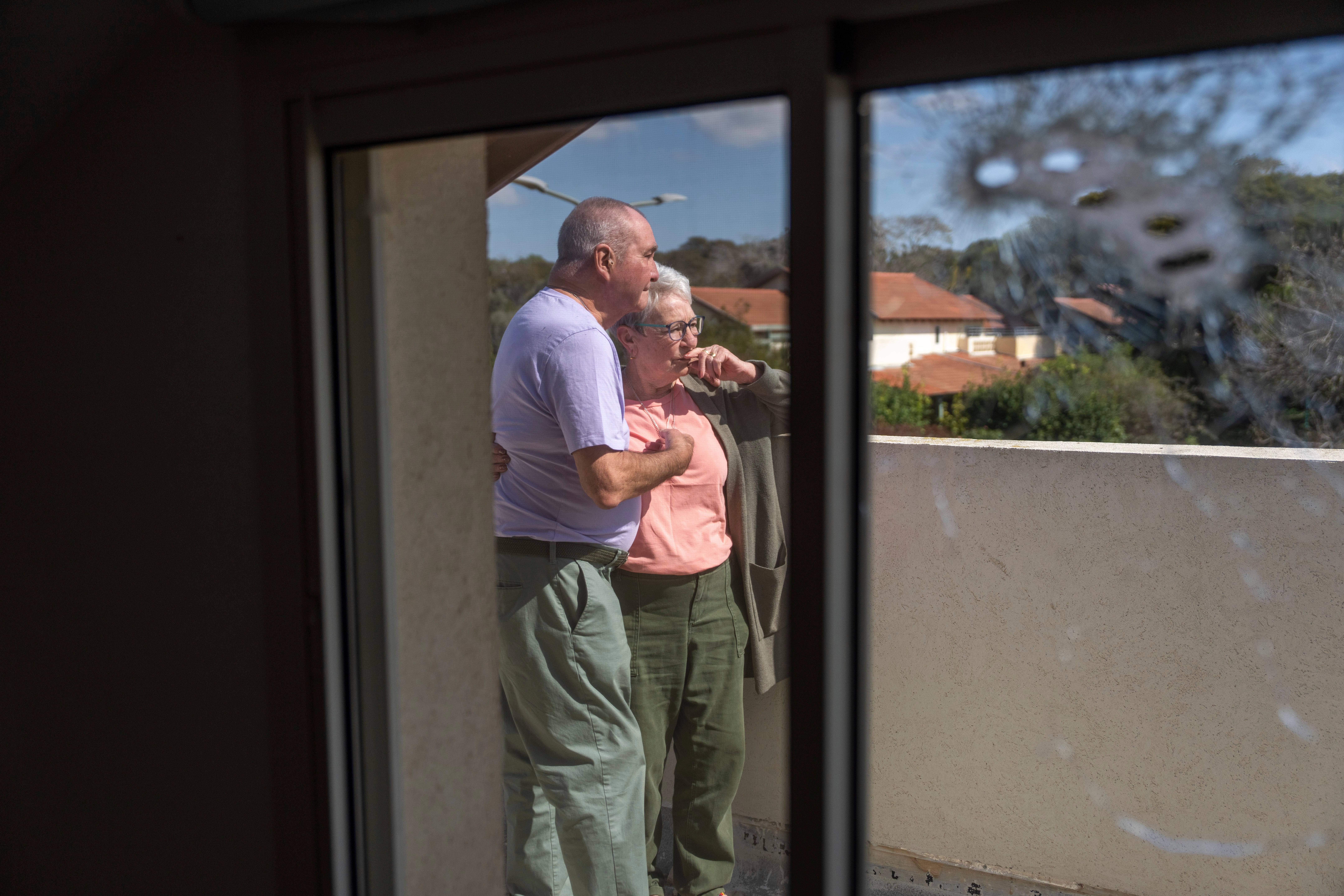Pete and Gillian Brisley visit the home of their daughter, who was killed along with her two daughters in Hamas' Oct. 7 attack