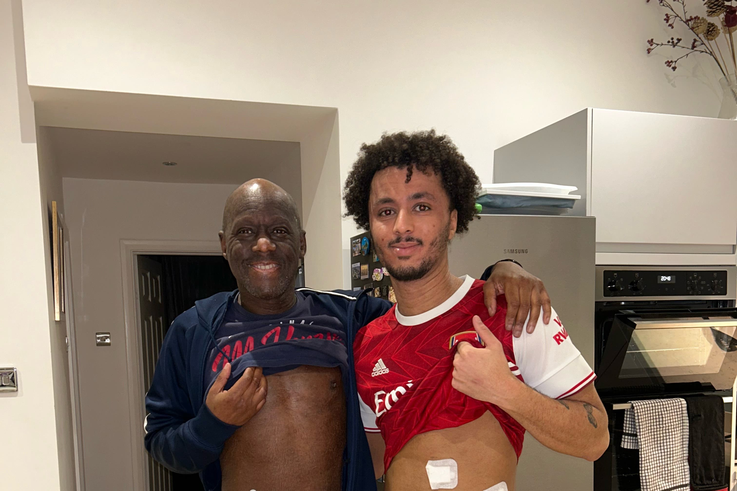 David (left) and Joshua (right) are recovering well after their kidney operation (Family handout/PA)