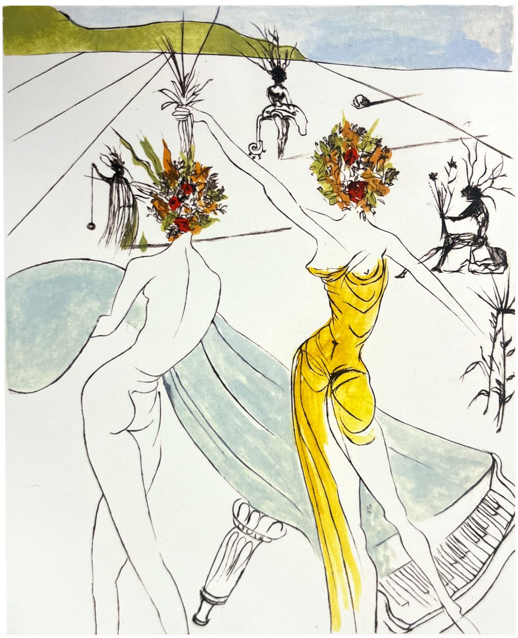 Flower Woman at the Piano, Salvador Dalí, part of the exhibition