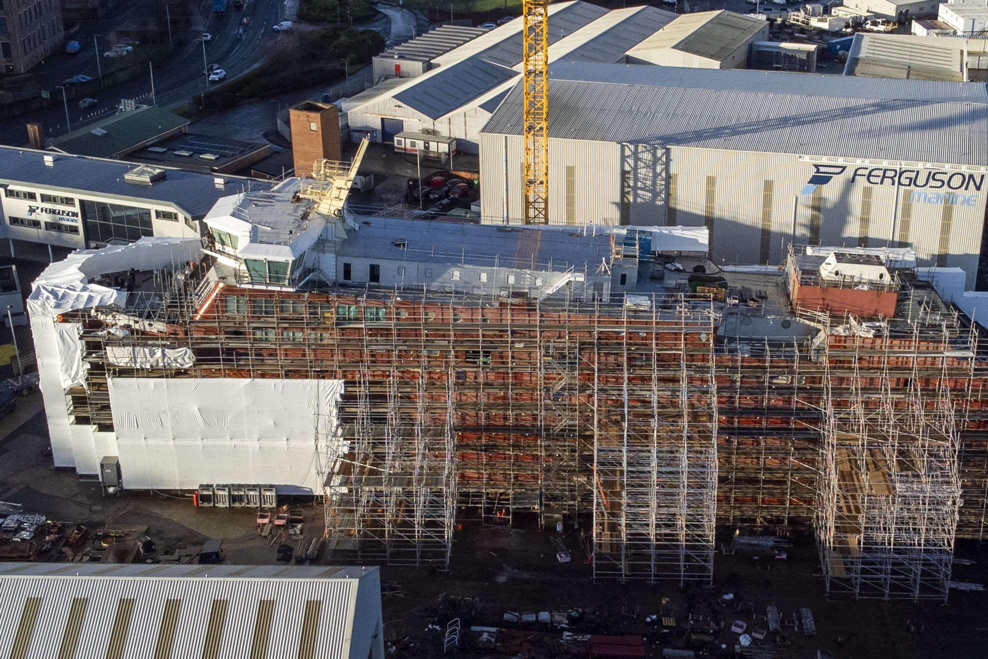 Ferguson Marine is continuing work on Glen Rosa (Jane Barlow/PA)