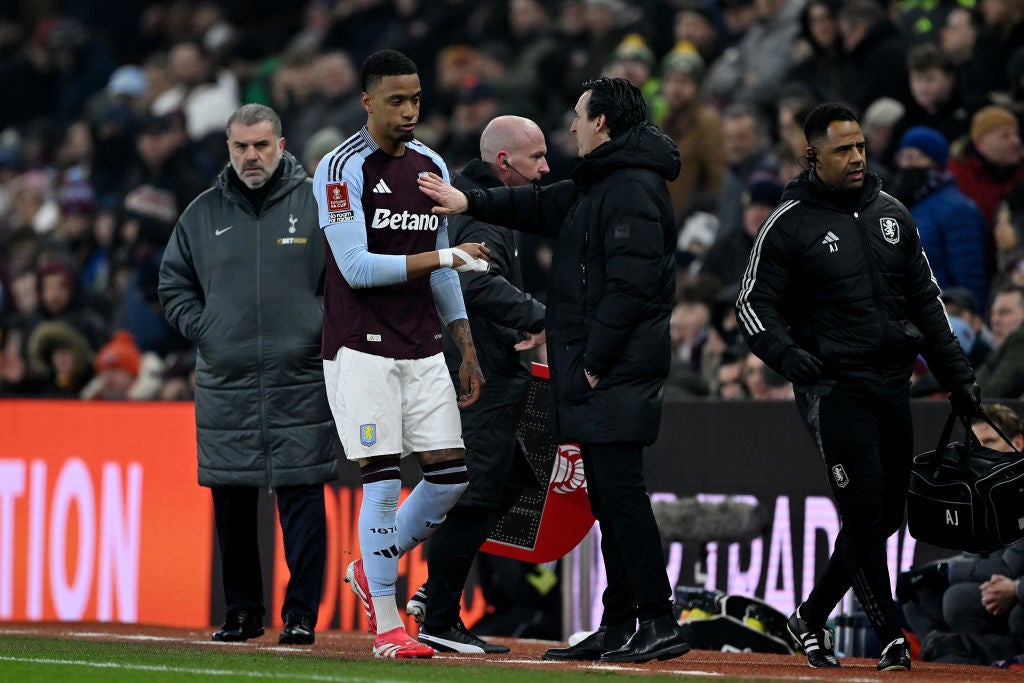 Konsa came off during the 2-1 win over Spurs