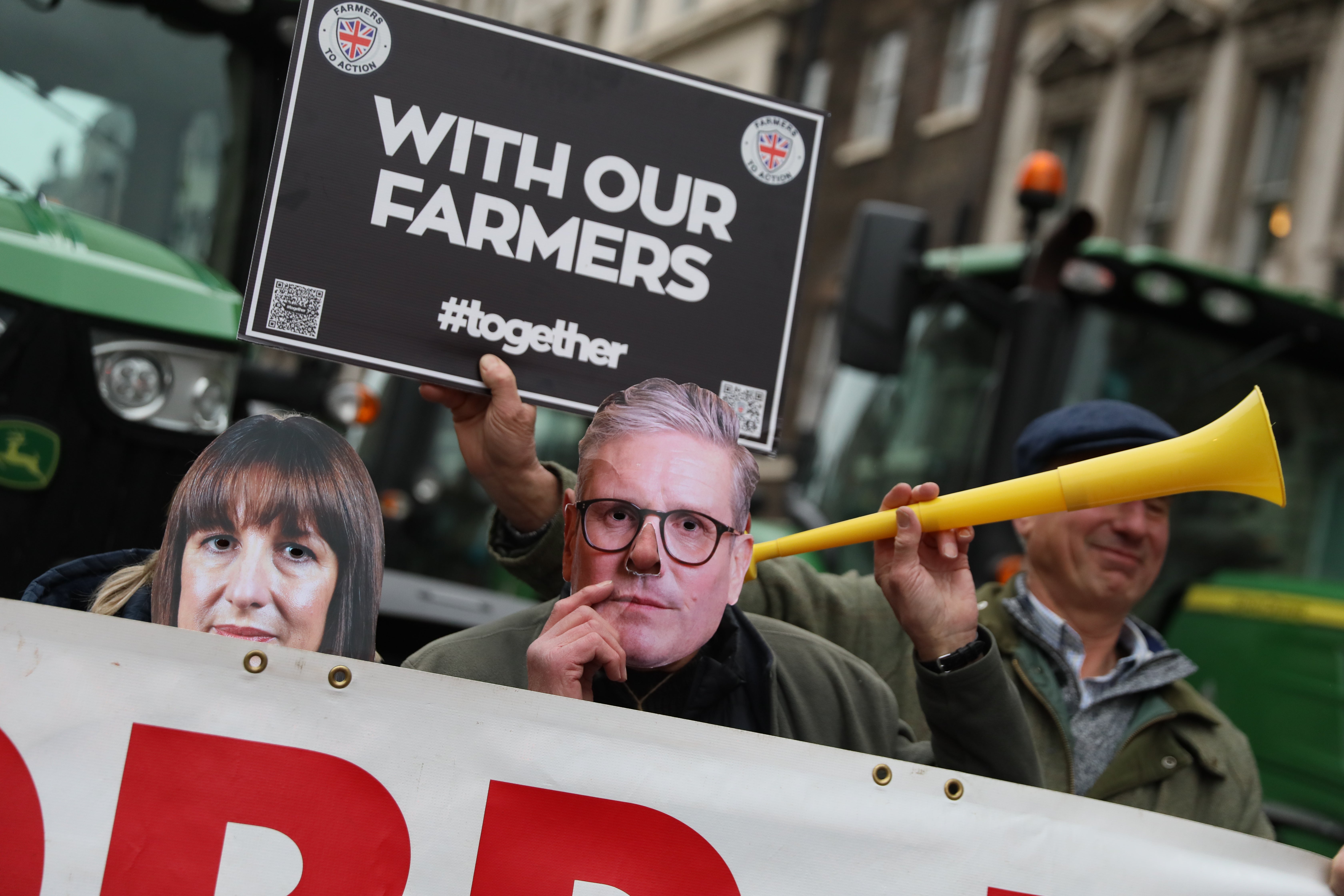 Demonstrators during a Farmers’ Protest in Westminster earlier this month