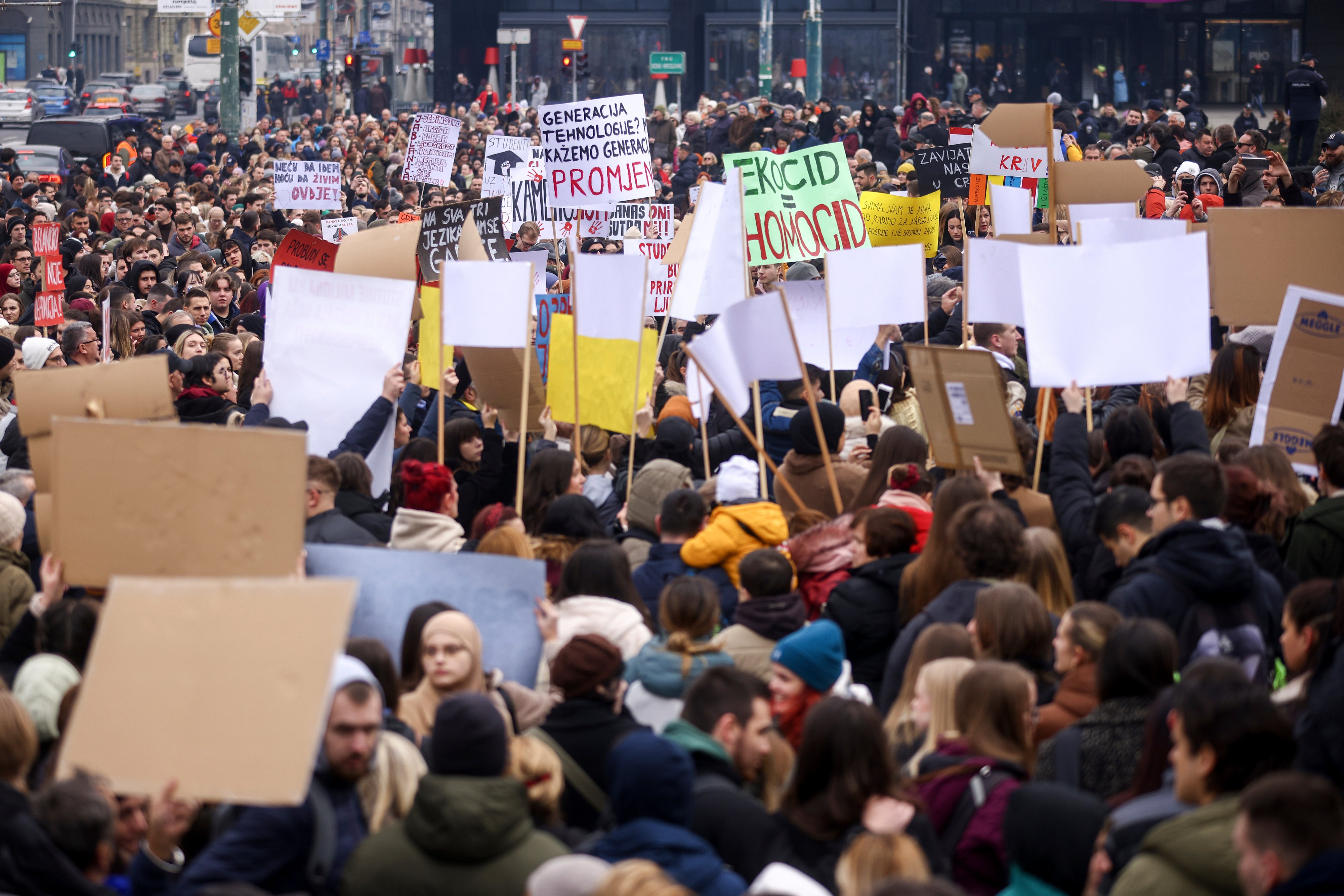 Bosnia Protest Students