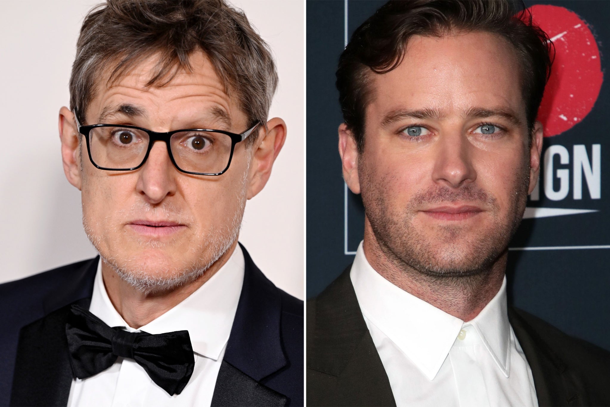 Louis Theroux with Armie Hammer, who has made on appearance on Theroux’s Spotify podcast