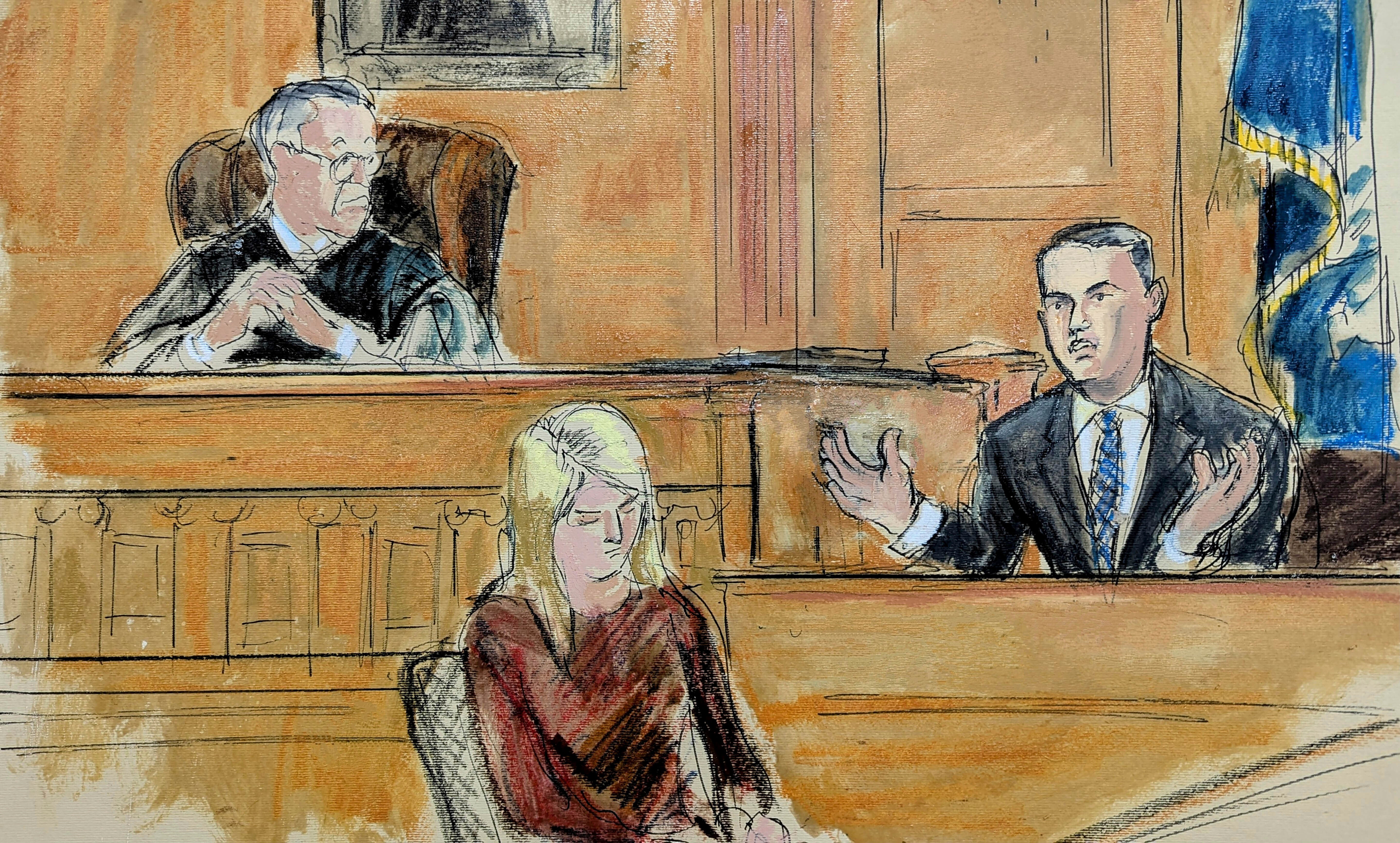 Chautauqua Institute former Director of Education Jordan Steves, right, testifies how he attempted to disrupt the attack on Salman Rushdie