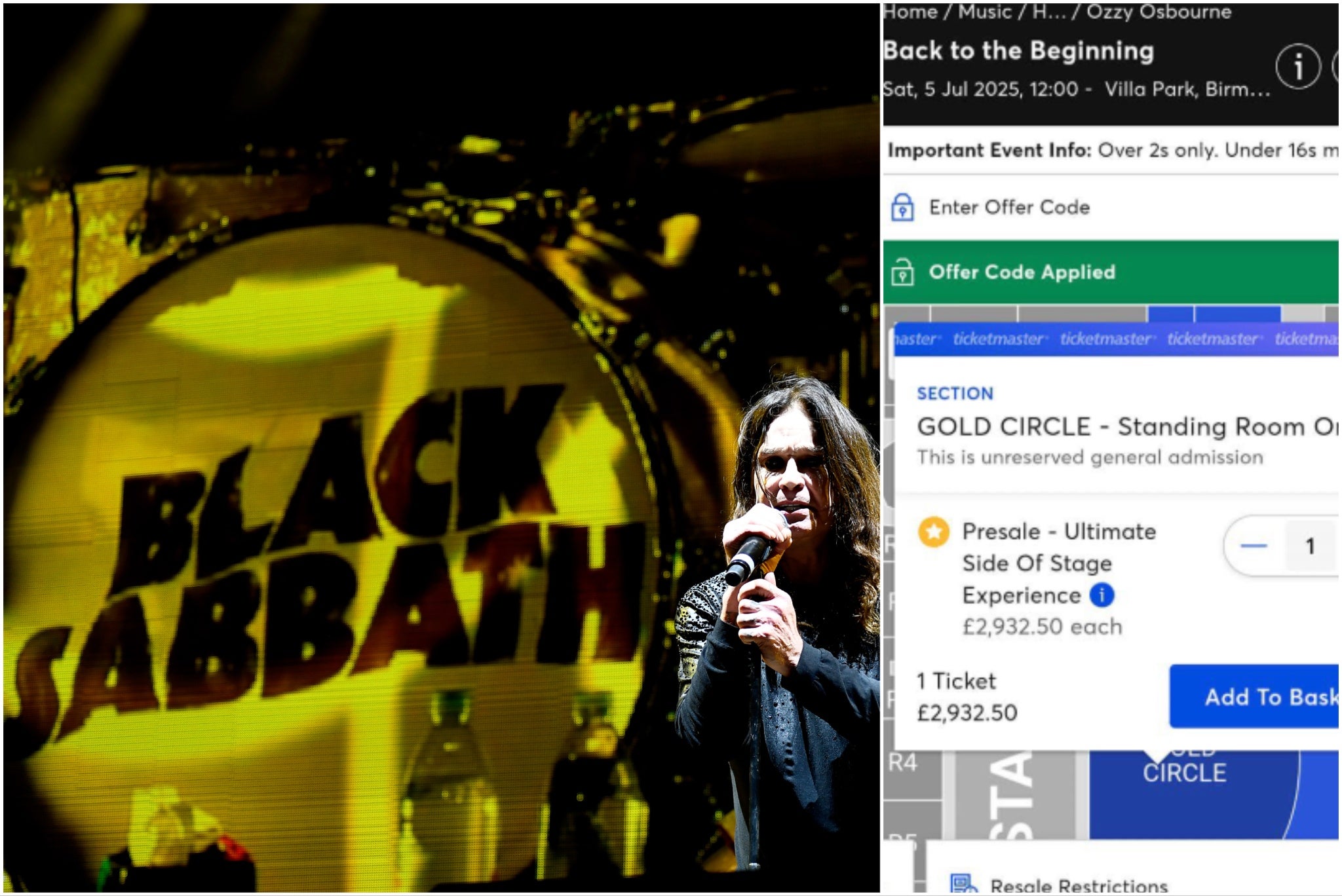 Black Sabbath fans were outraged over the ticket prices to the band's farewell gig