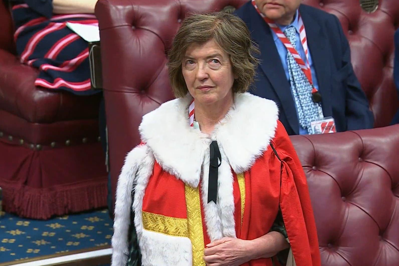 Sue Gray, the ‘partygate’ investigator who went on to become Sir Keir Starmer’s chief of staff, has taken her seat in the House of Lords (House of Lords/UK Parliament/PA)