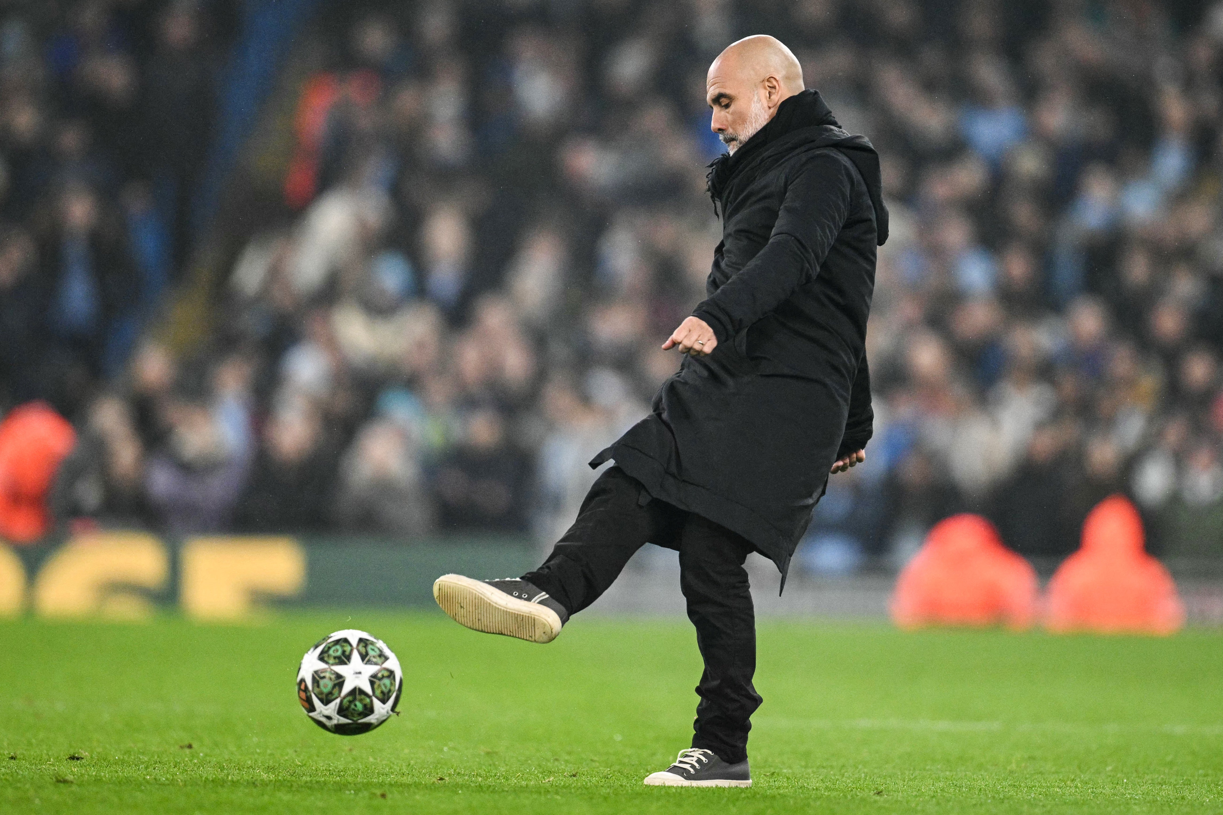 <p>Pep Guardiola will hope that Man City can put their midweek defeat to Real Madrid behind them</p>