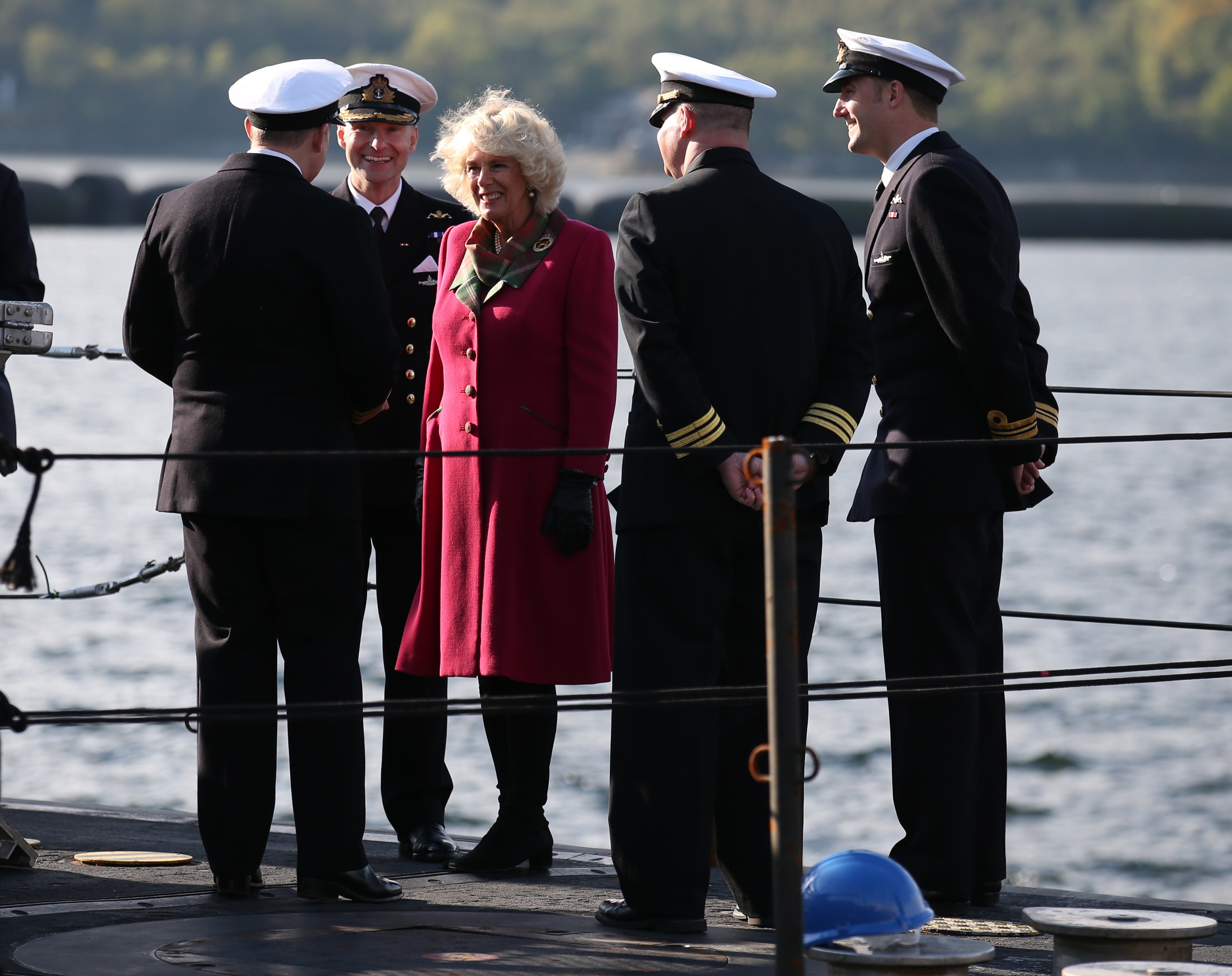 Camilla on HMS Astute at HM Naval Base Clyde