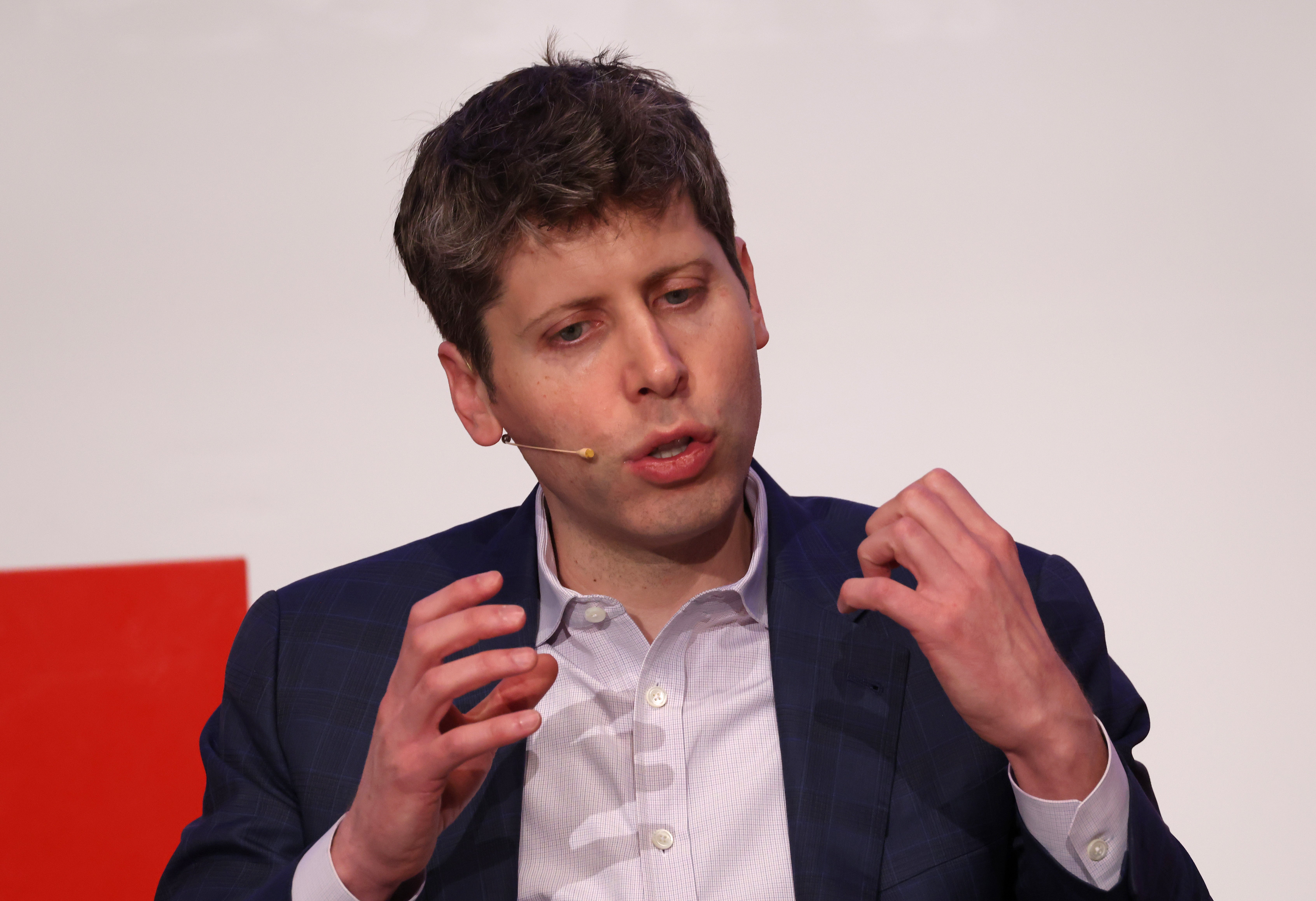 Sam Altman speaks at the Technical University of Berlin