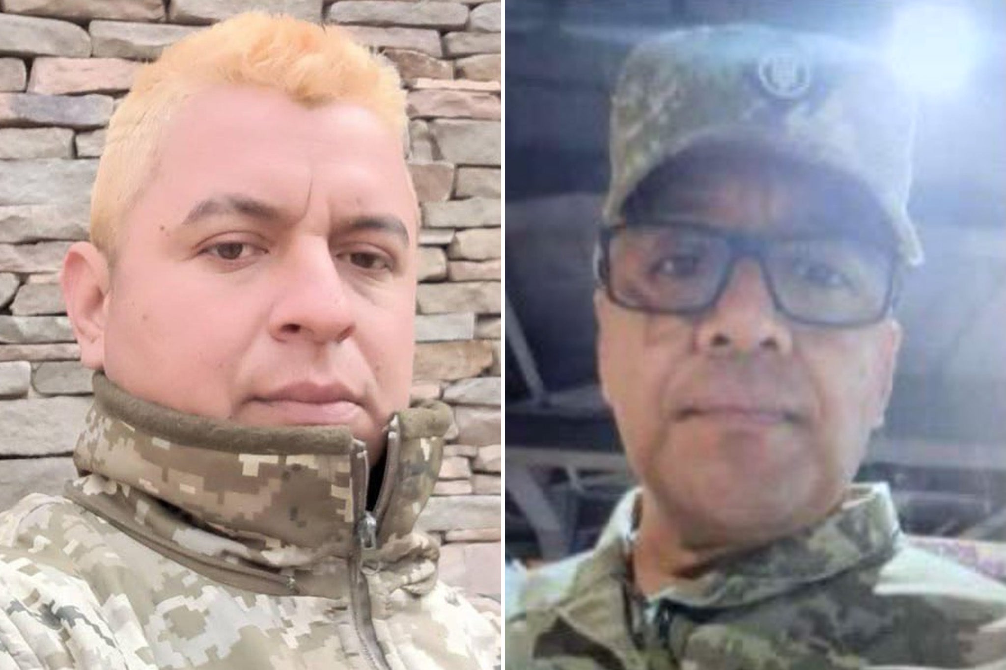 Alexander Ante (right), 46 and Jose Aranda (left), 37, were snatched as they passed through Venezuela’s capital Caracas