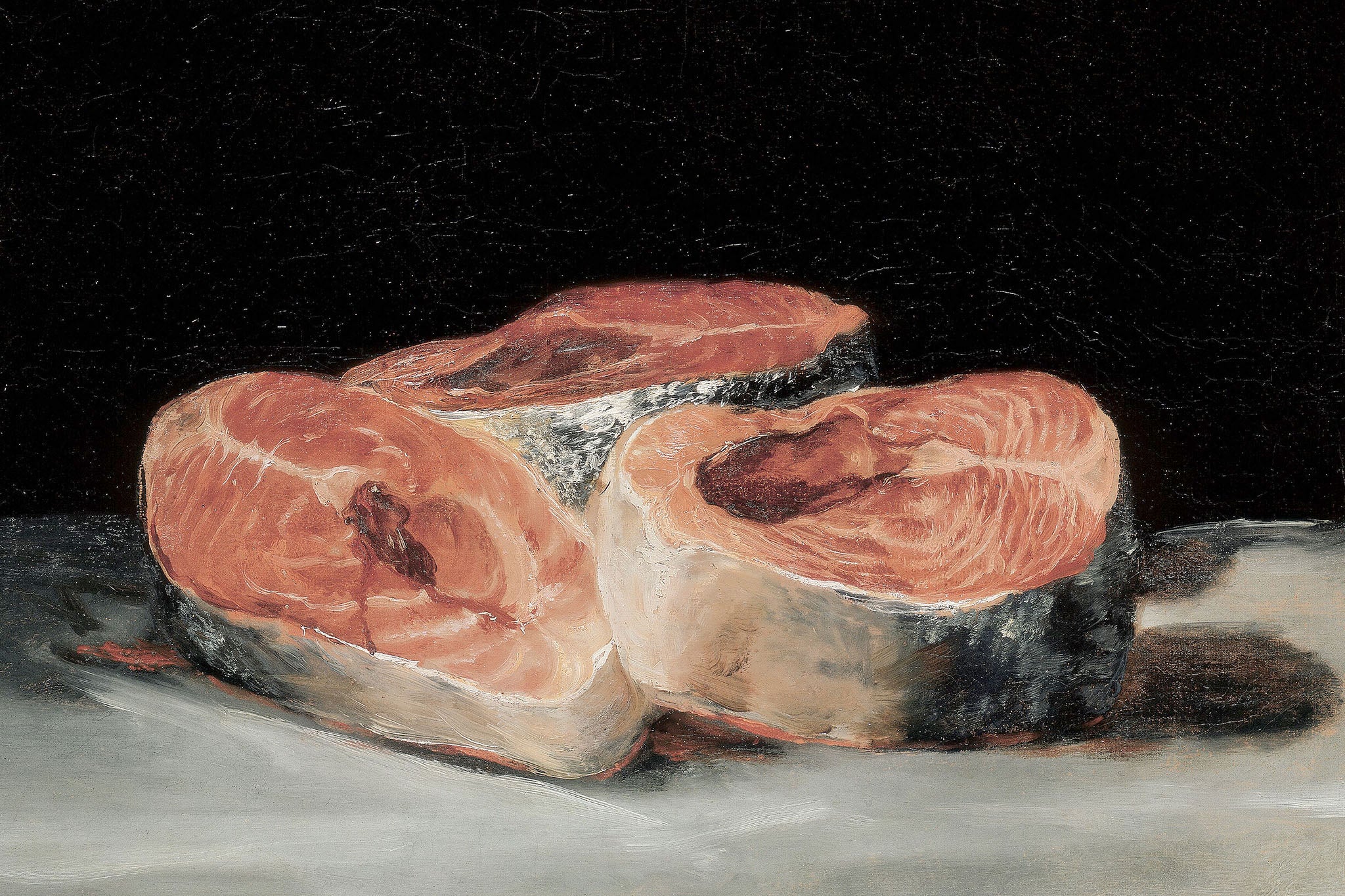 ‘Still Life with Three Salmon Steaks’ (1808-12), Francisco Goya