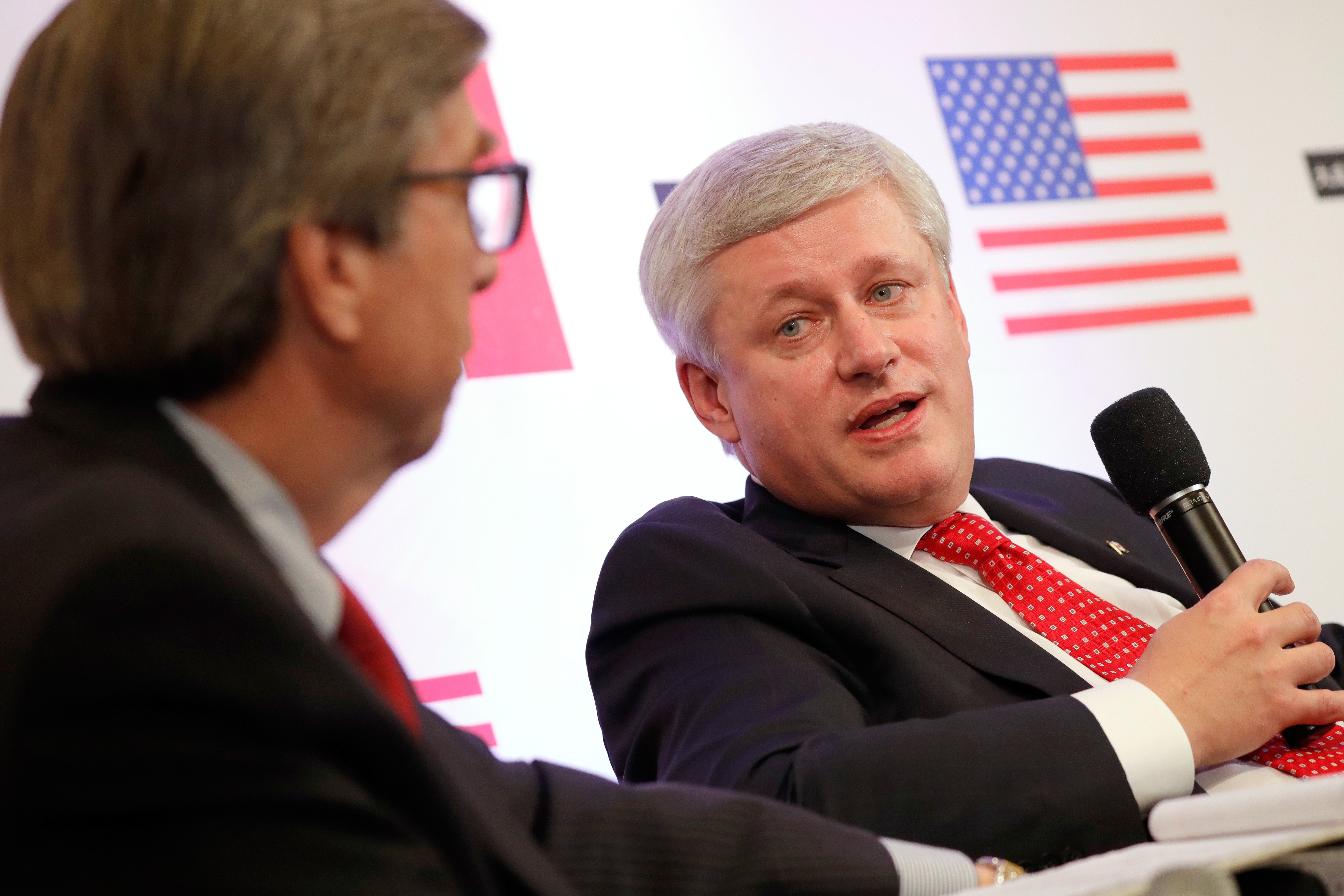 Former Canadian Prime Minister Stephen Harper says that Canadian citizens should prepare to weather the Trump-induced storm